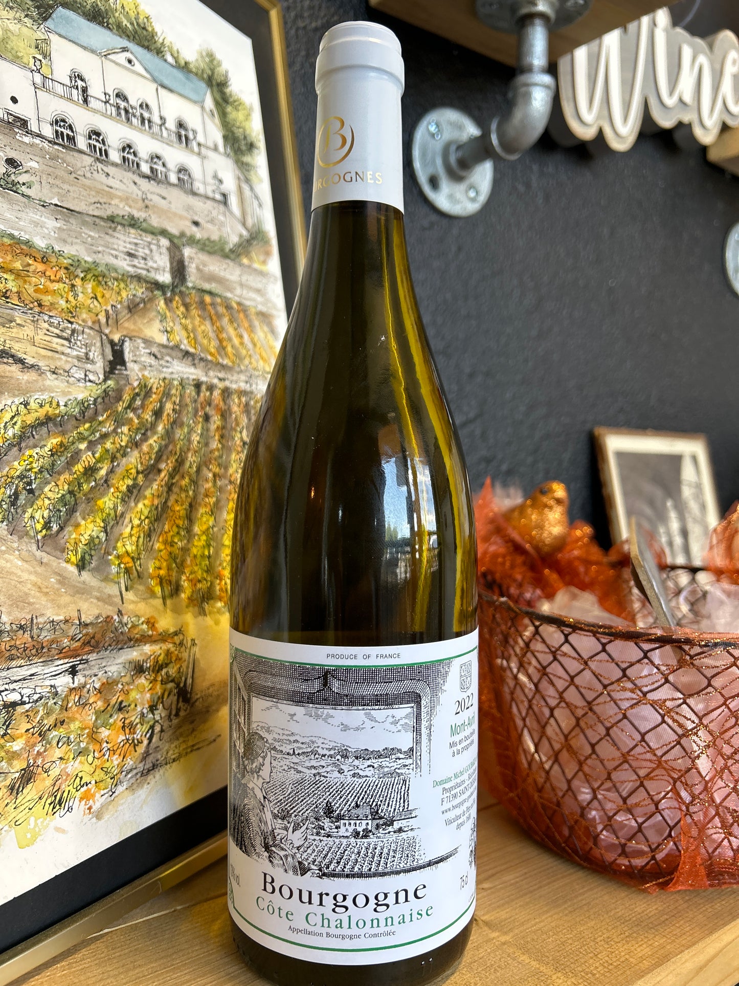 MICHEL GOUBARD 2023 Bourgogne Blanc 'Mont-Avril' (Cote Chalonnaise, Burgundy, France)