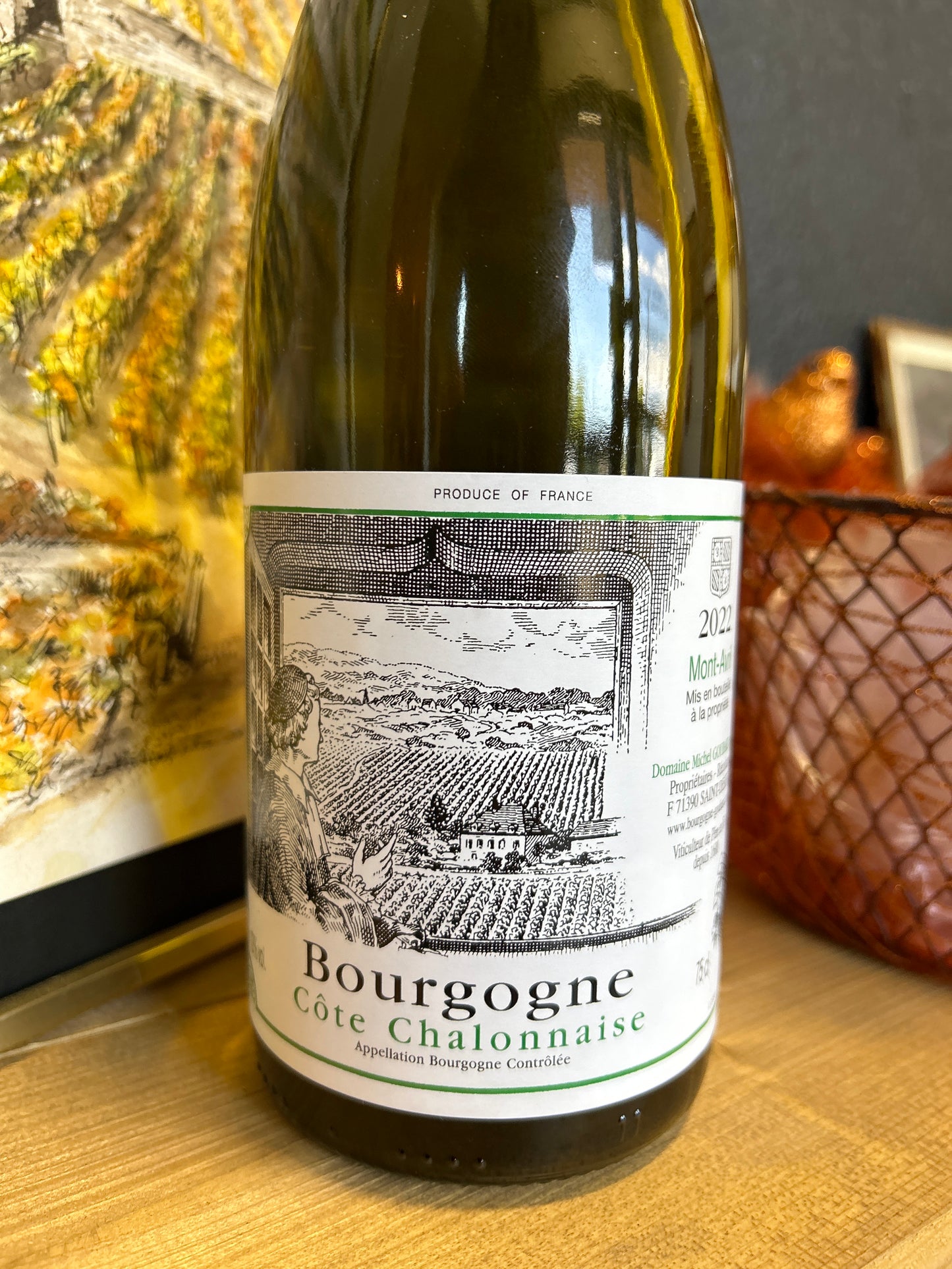 MICHEL GOUBARD 2023 Bourgogne Blanc 'Mont-Avril' (Cote Chalonnaise, Burgundy, France)
