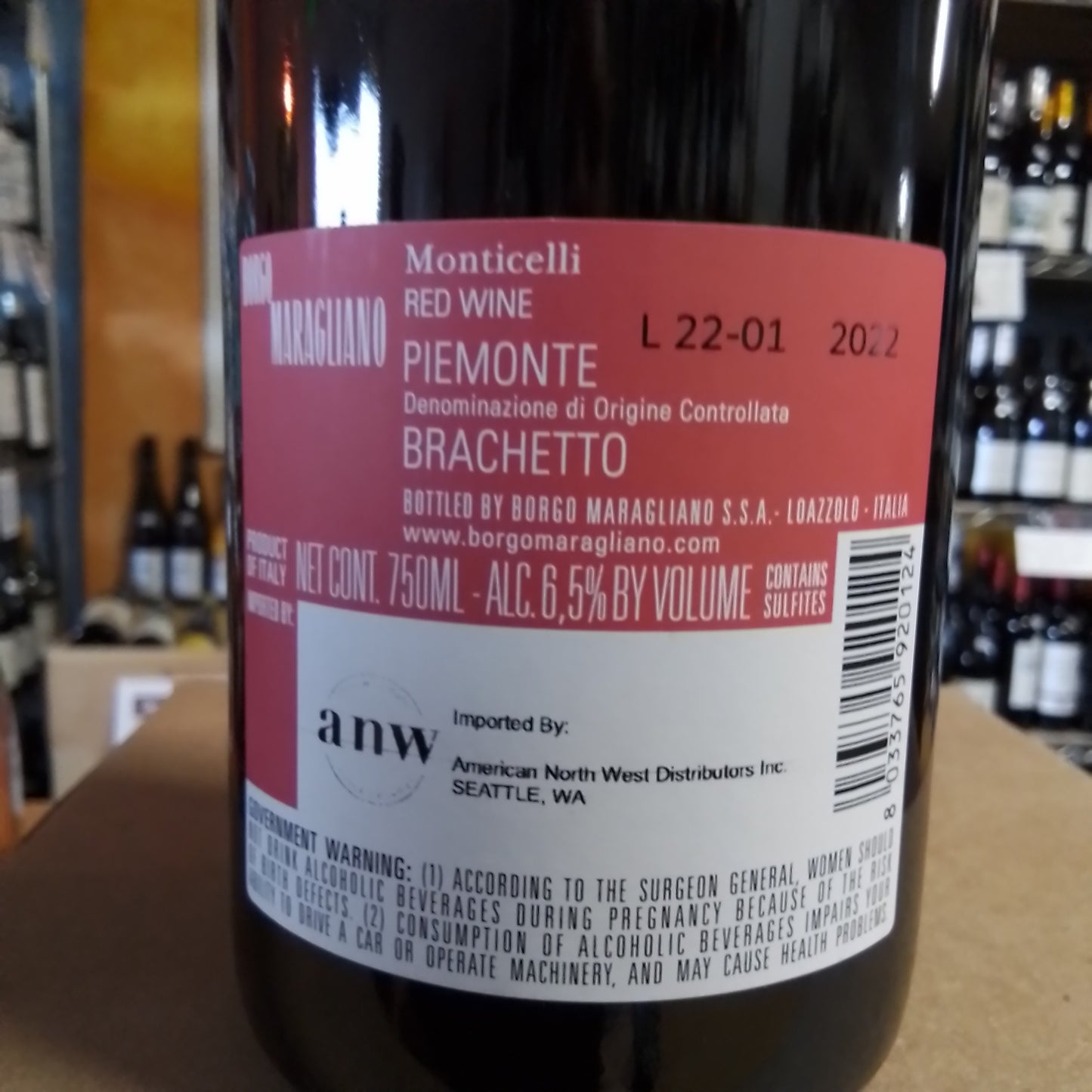 BORGO MARAGLIANO NV Sparkling Red Wine 'Brachetto' (Piedmont, Italy)