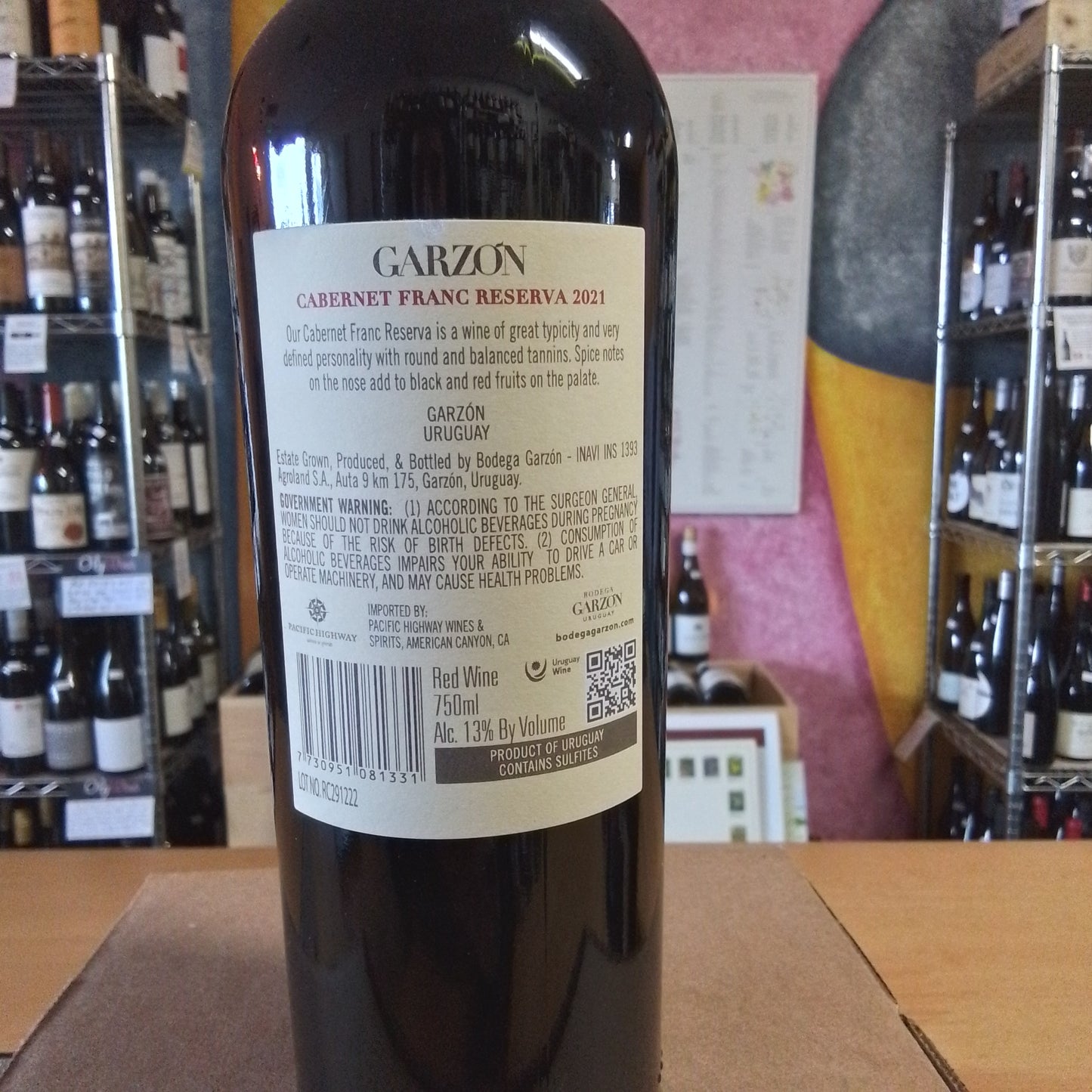 BODEGA GARZON 2021 Cabernet Franc 'Reserva' (Uruguay)