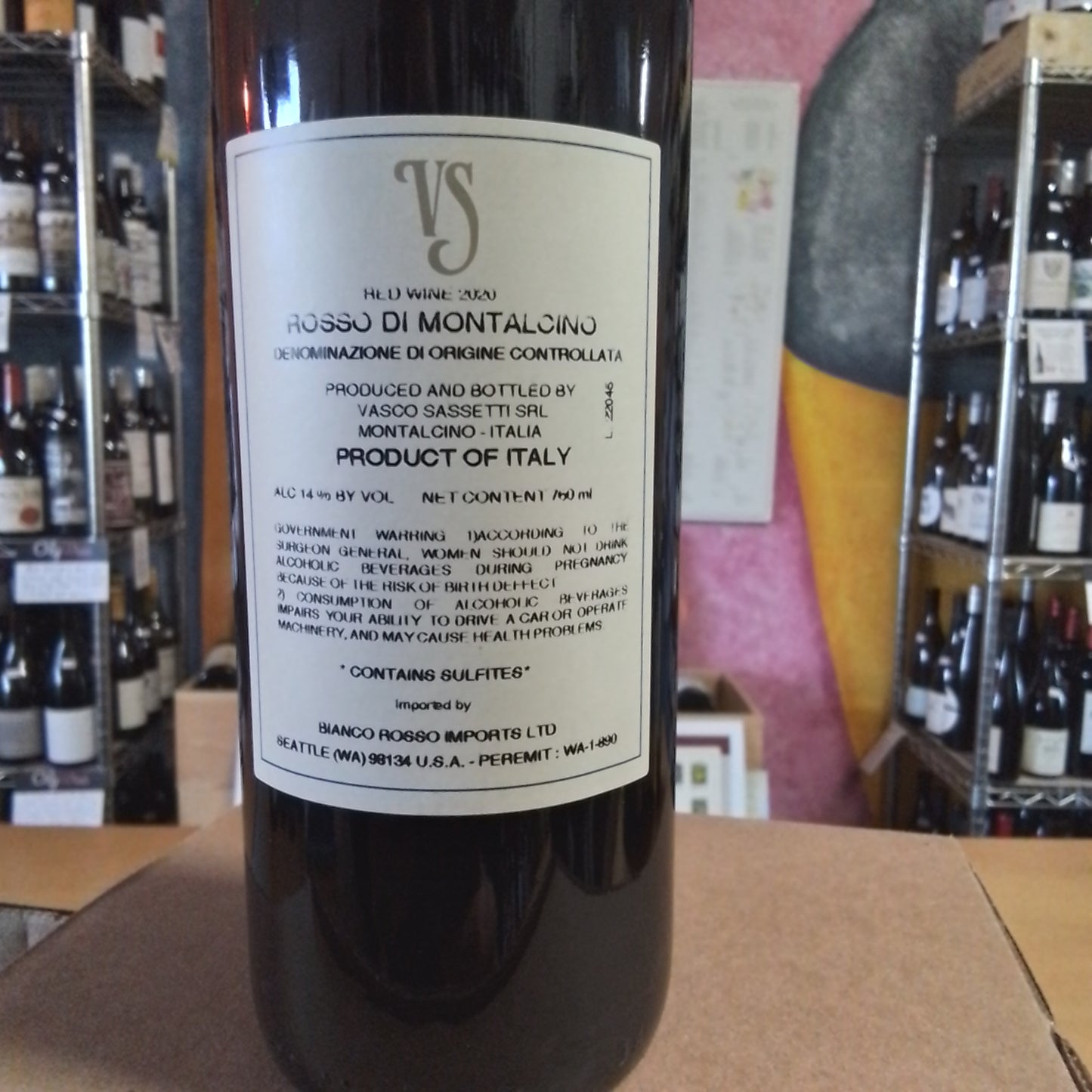 VASCO SASSETTI 2020 'Rosso di Montalcino' (Tuscany, Italy)