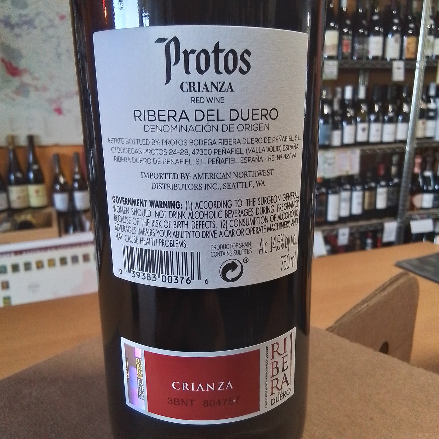 BODEGAS PROTOS 2018 Crianza Tempranillo (Ribera del Duero, Spain)