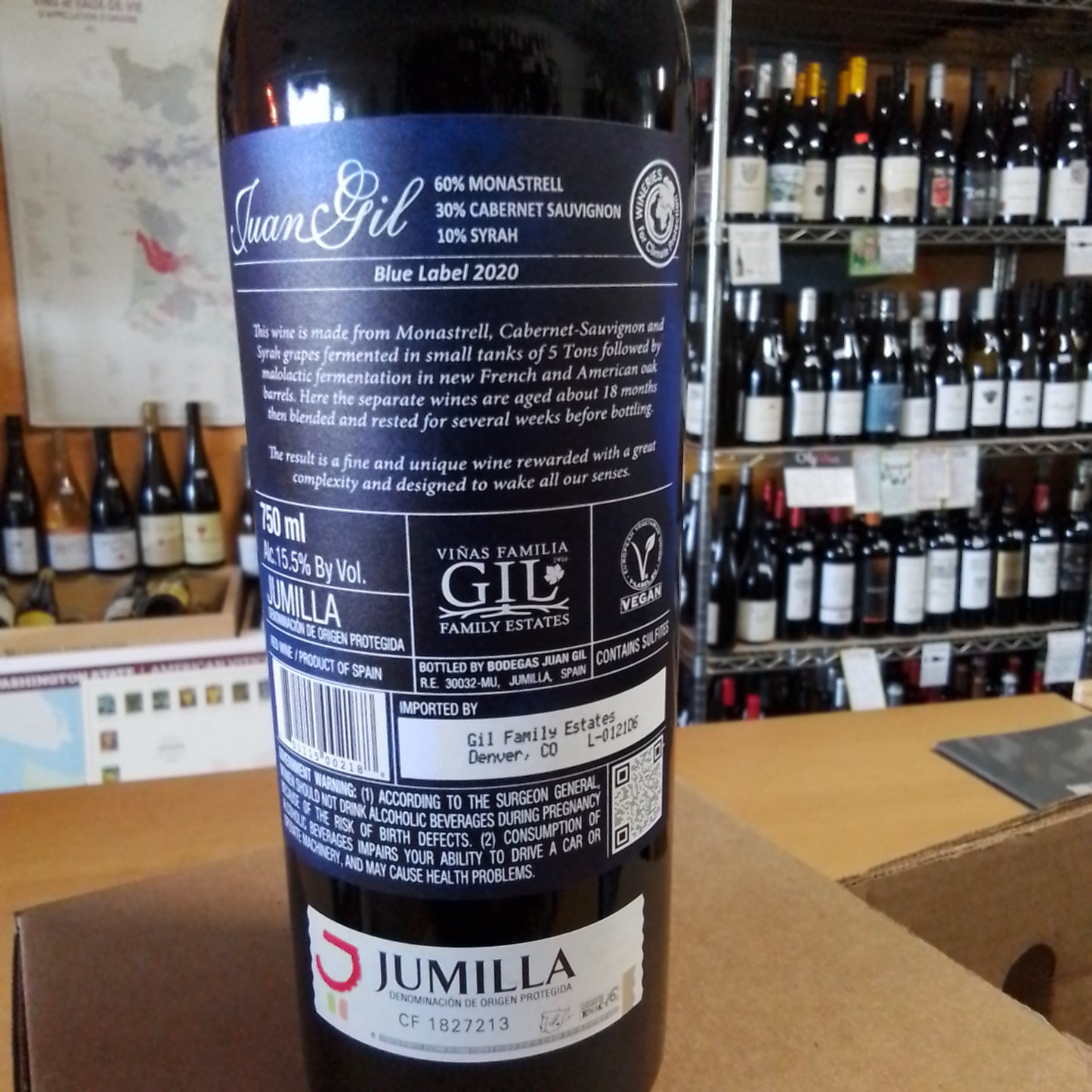 BODEGAS JUAN GIL 2020 Red Blend 'Blue Label' (Jumilla, Spain)