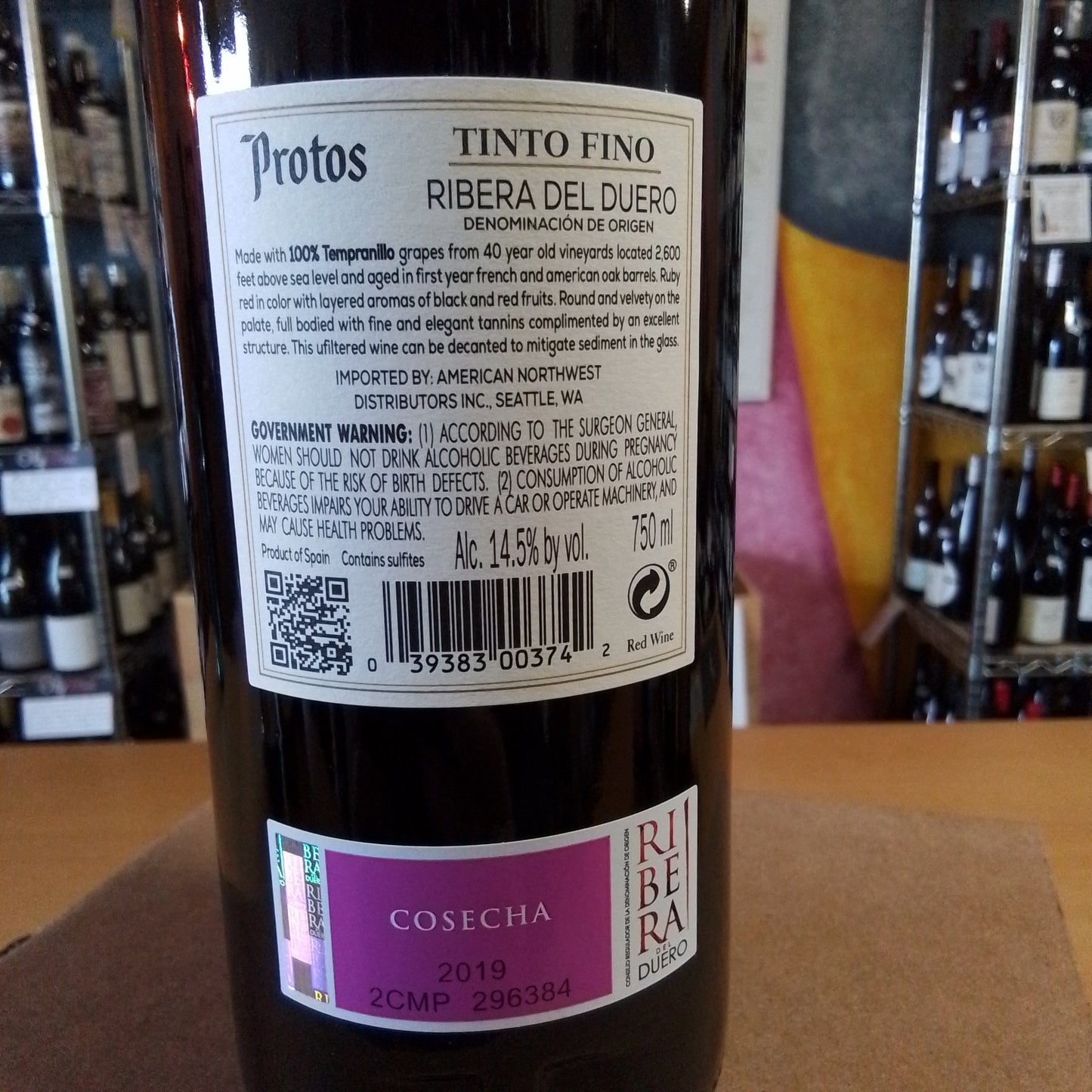 BODEGA PROTOS 2023 Tempranillo 'Tinto Fino' (Ribera Del Duero, Spain)