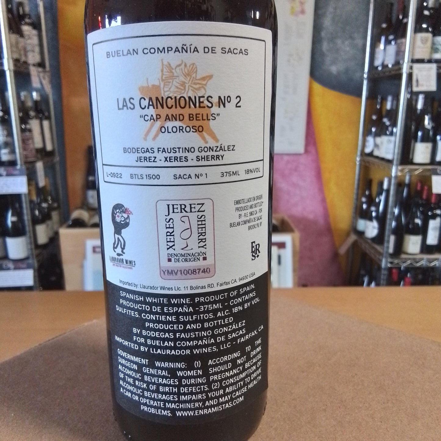 BUELAN COMPANIA DE SACAS Oloroso Sherry 'Cap and Bells' 375mL (Jerez, Spain)