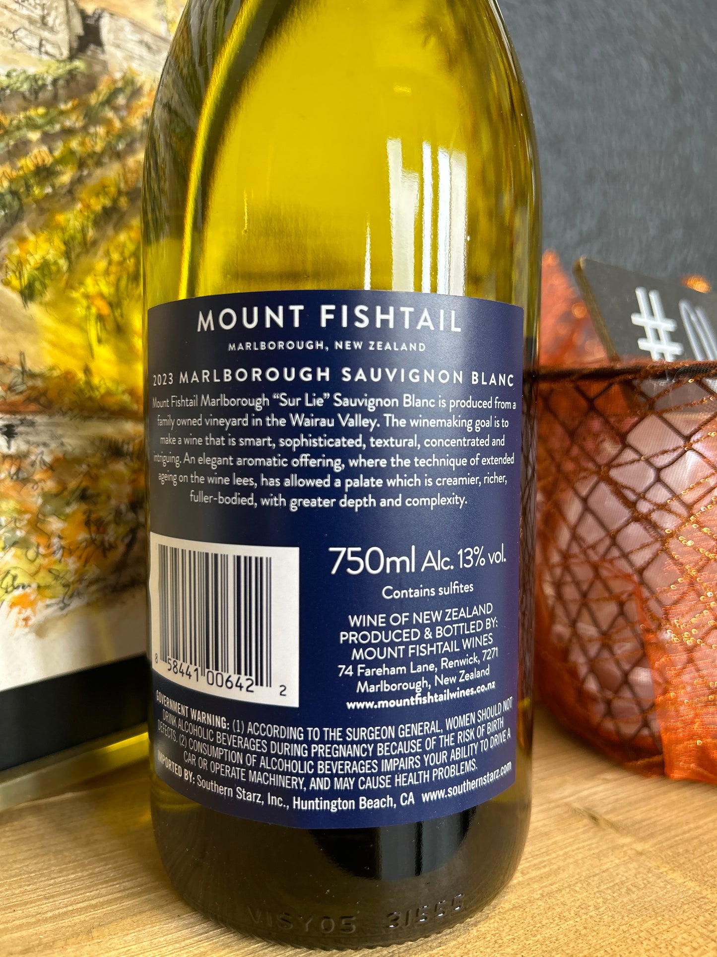 MOUNT FISHTAIL 2023 Sauvignon Blanc ‘Sur Lie’ (Marlborough, New Zealand)