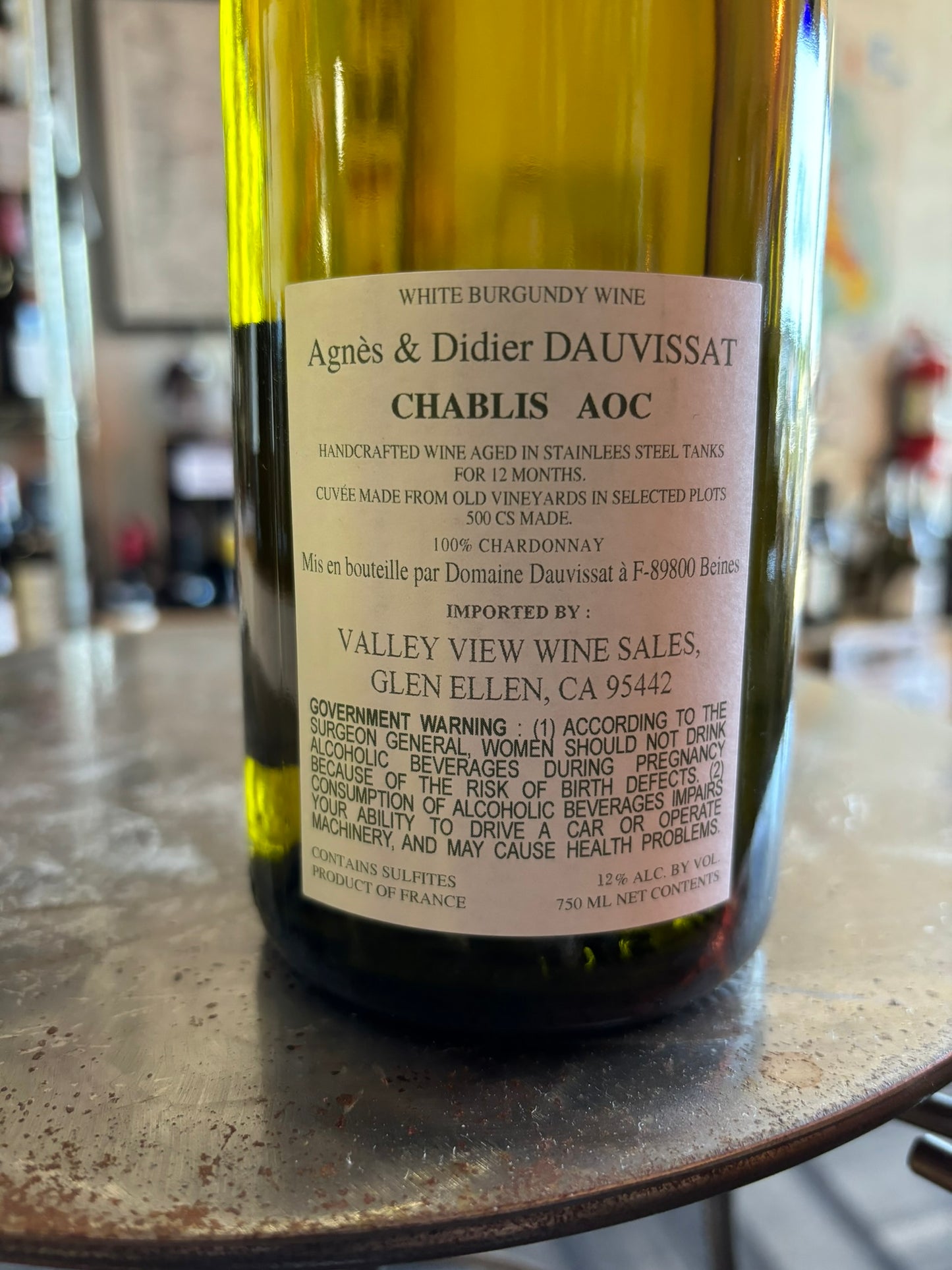DOMAINE AGNES & DIDIER DAUVISSAT 2022 Chablis (Burgundy, France)