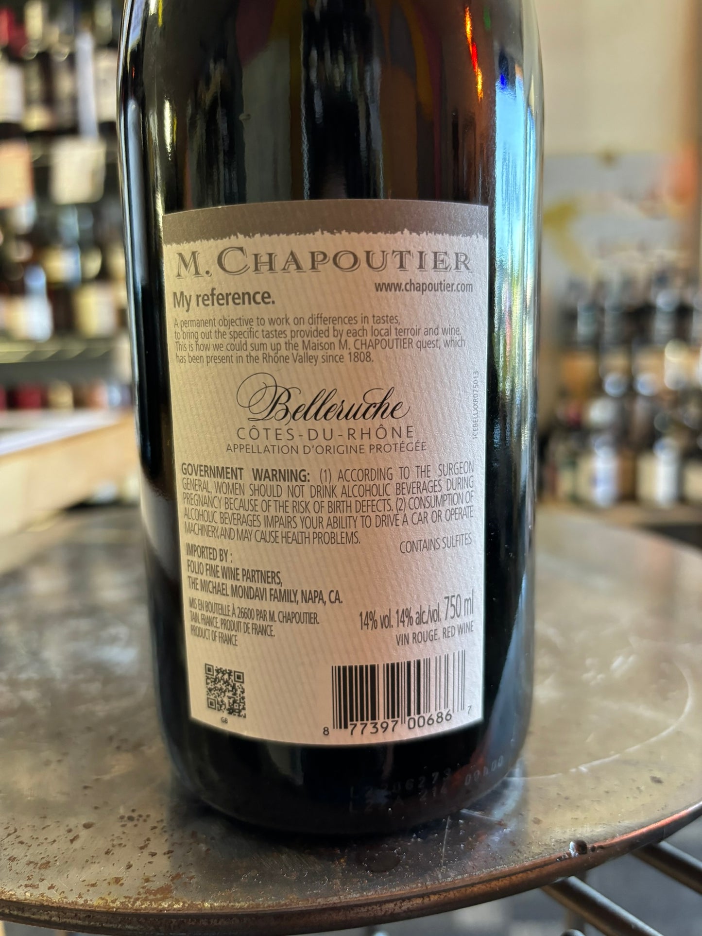 M. CHAPOUTIER 2022 Cotes du Rhone 'Belleruche' (Rhone, France)