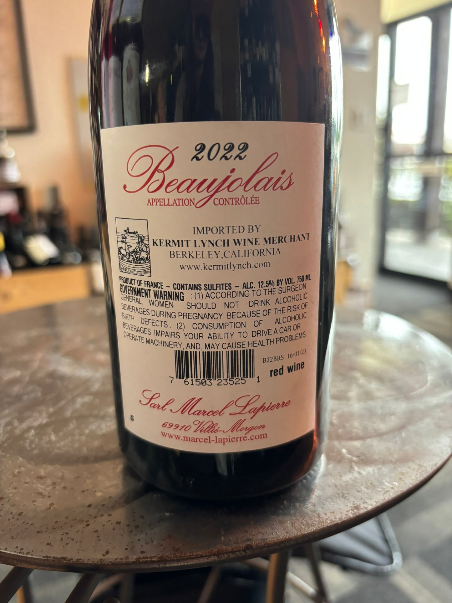 DOMAINE LAPIERRE 2022 Gamay 'Le Beaujolias' (Burgundy, France)