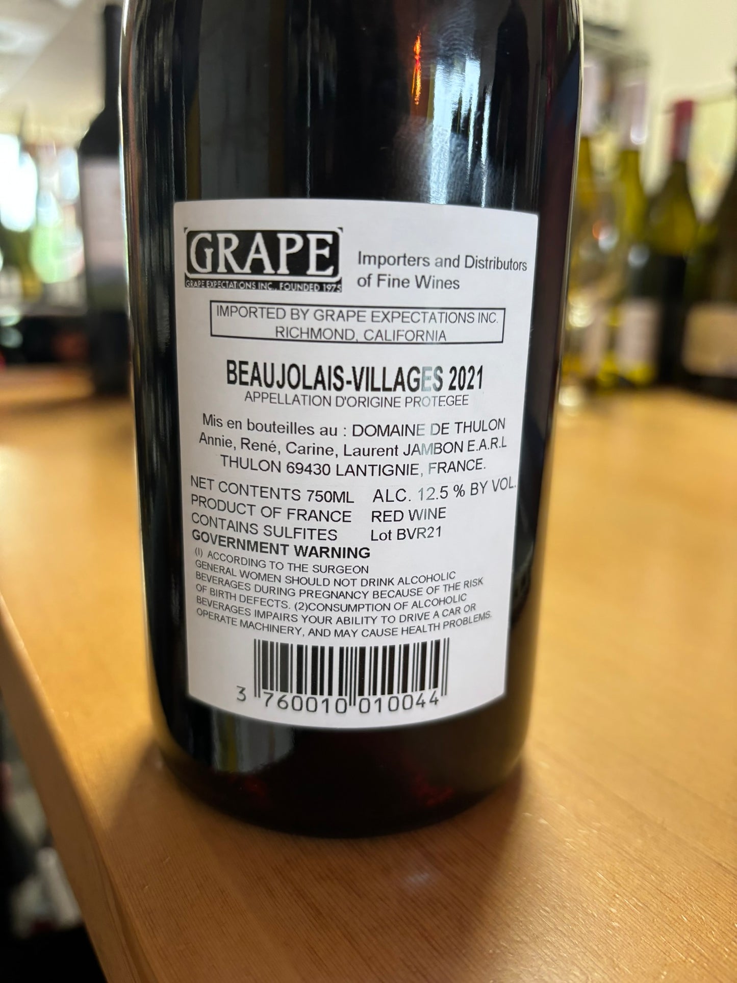 DOMAINE DE THULON 2023 Gamay 'Beaujolais Villages' (Burgundy, France)