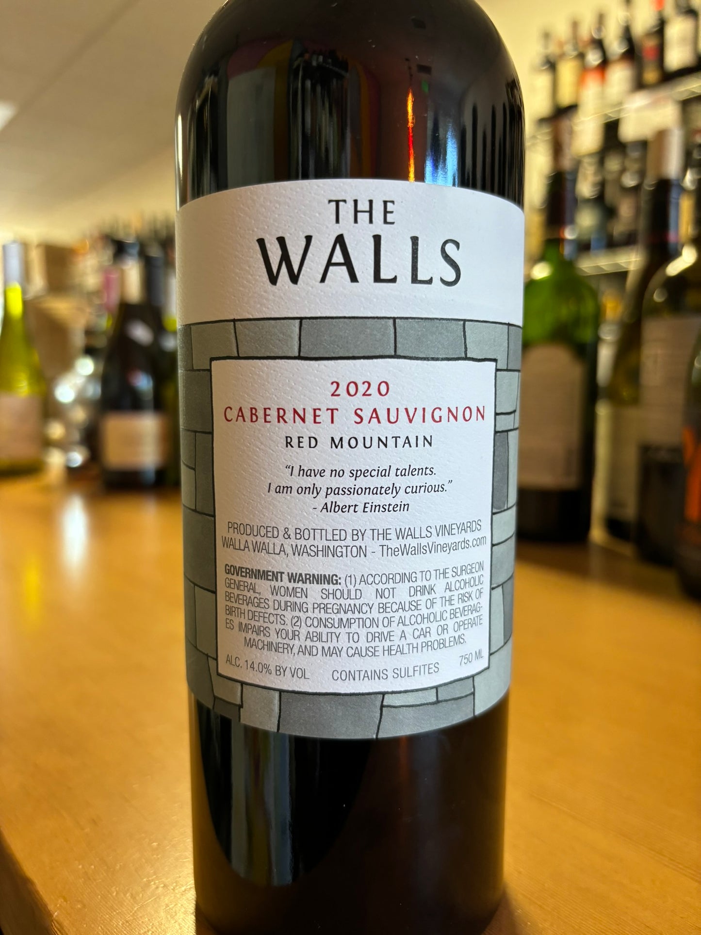 THE WALLS VINEYARDS 2020 Cabernet Sauvignon 'Curiositas' (Red Mountain, WA)