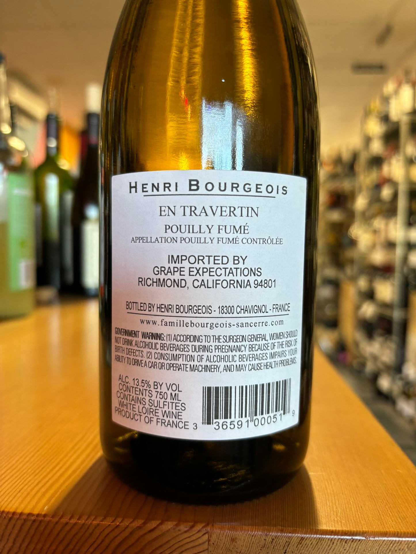 HENRI BOURGEOIS 2022 Pouilly-Fume 'En Travertin' (Loire, France)