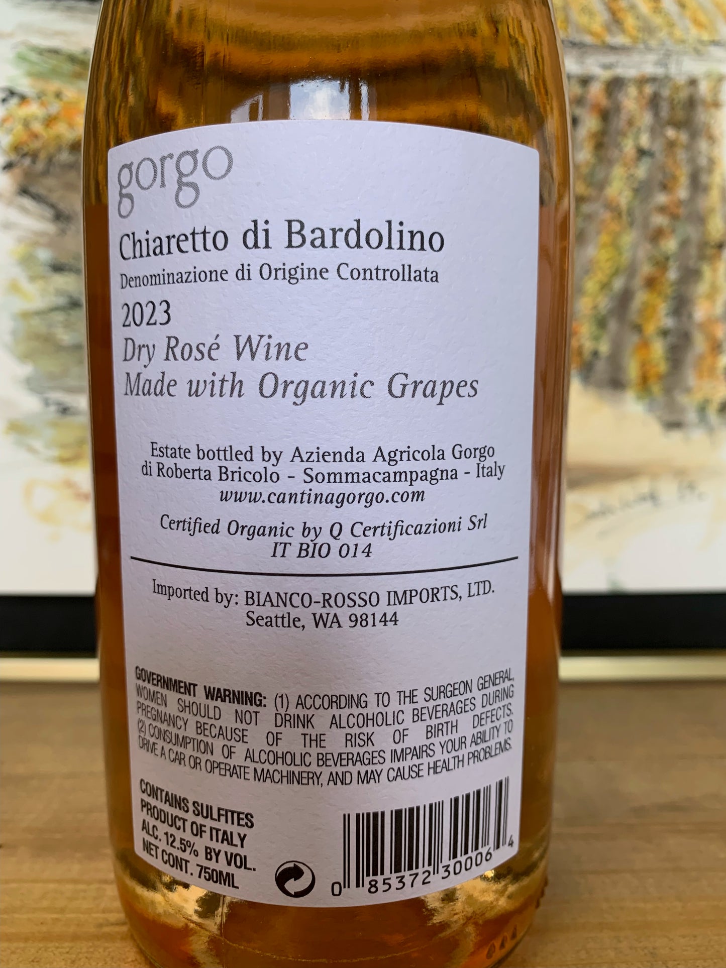 GORGO 2023 Chiaretto di Bardolino (Dry Rose) (Veneto, Italy)