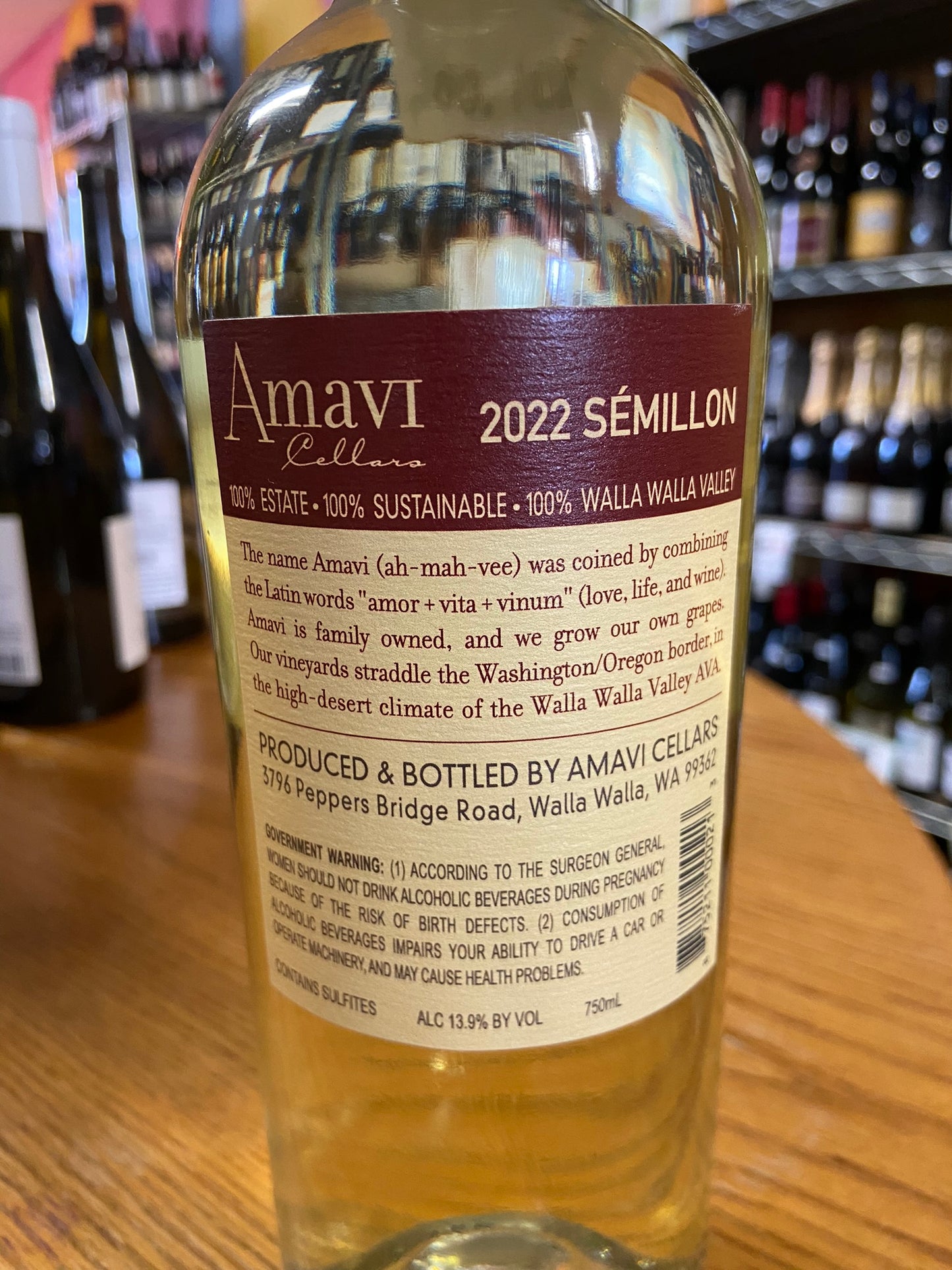 AMAVI CELLARS 2023 Sémillon (Walla Walla, WA)
