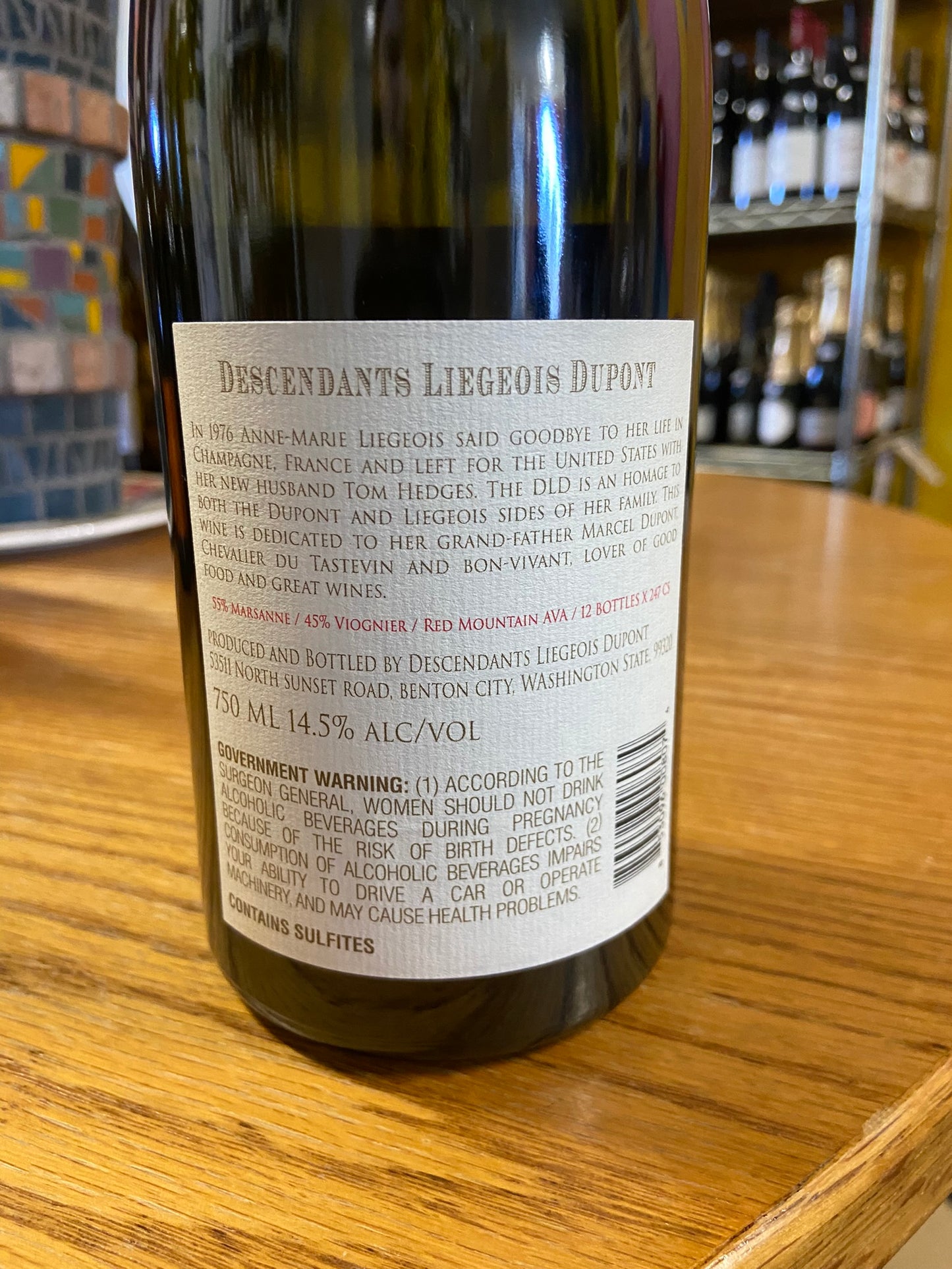 DESCENDANTS LIEGEOIS DUPONT 2020 Le Blanc (Red Mountain, WA)