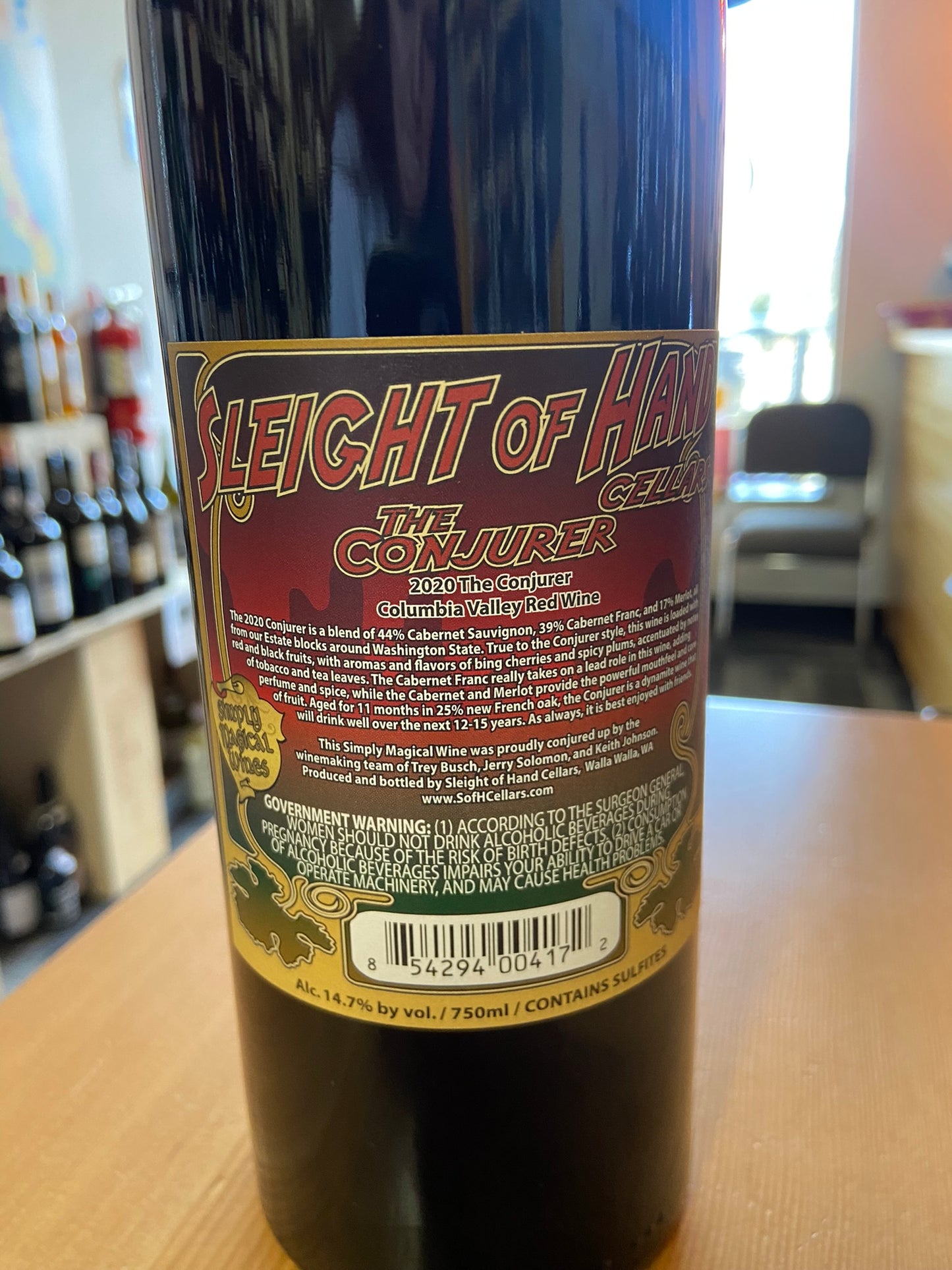SLEIGHT OF HAND CELLARS 2021 Red Blend 'The Conjurer' (Columbia Valley, WA)