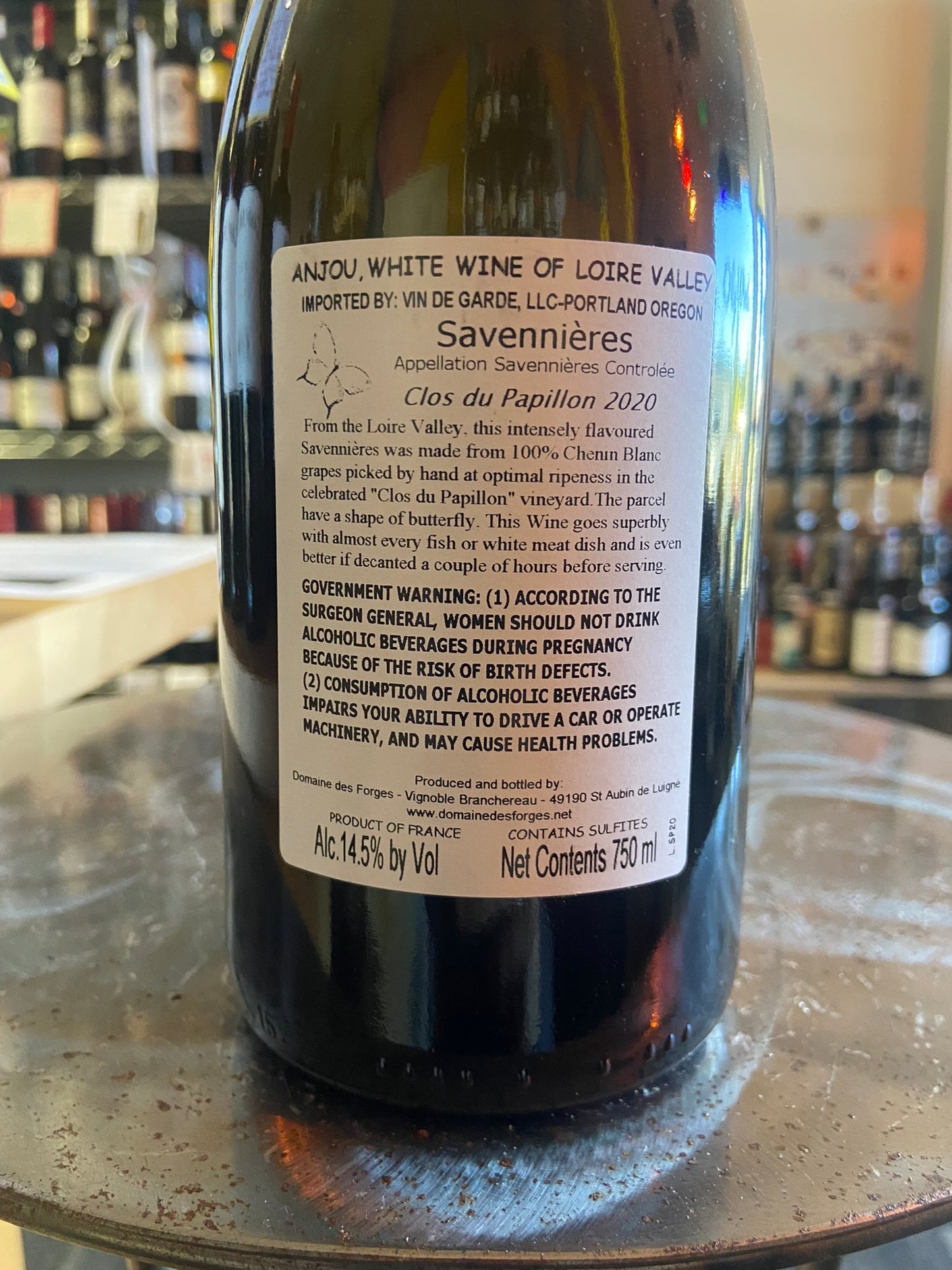 DOMAINE DES FORGES 2020 Savennières 'Le Clos du Papillon' (Loire, France)