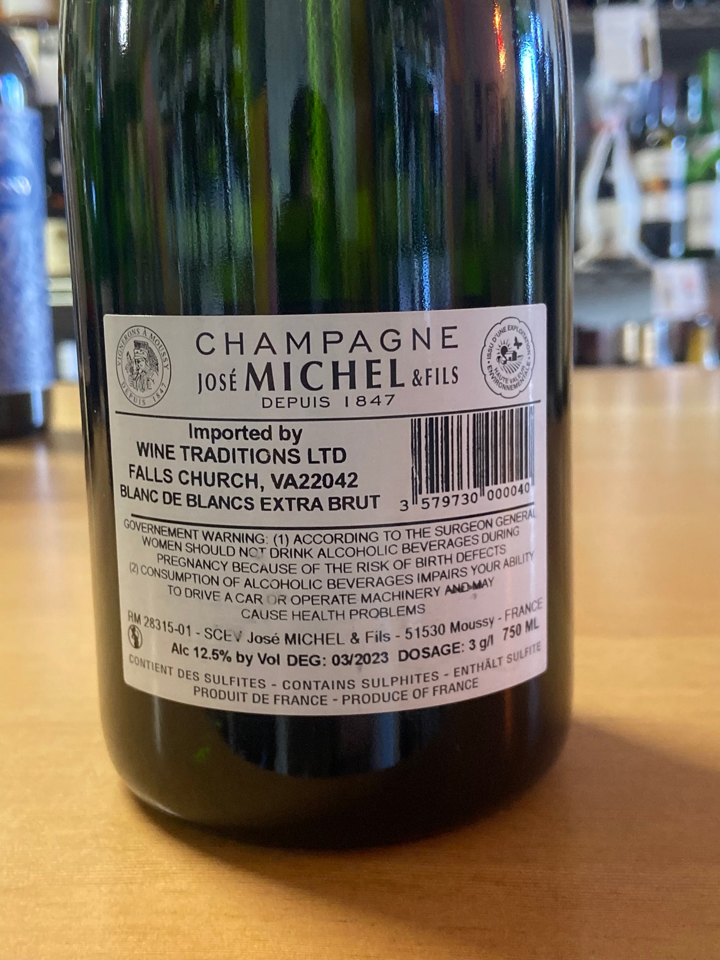 JOSE MICHEL & FILS NV Champagne 'Blanc de Blancs Brut' (Champagne, France)