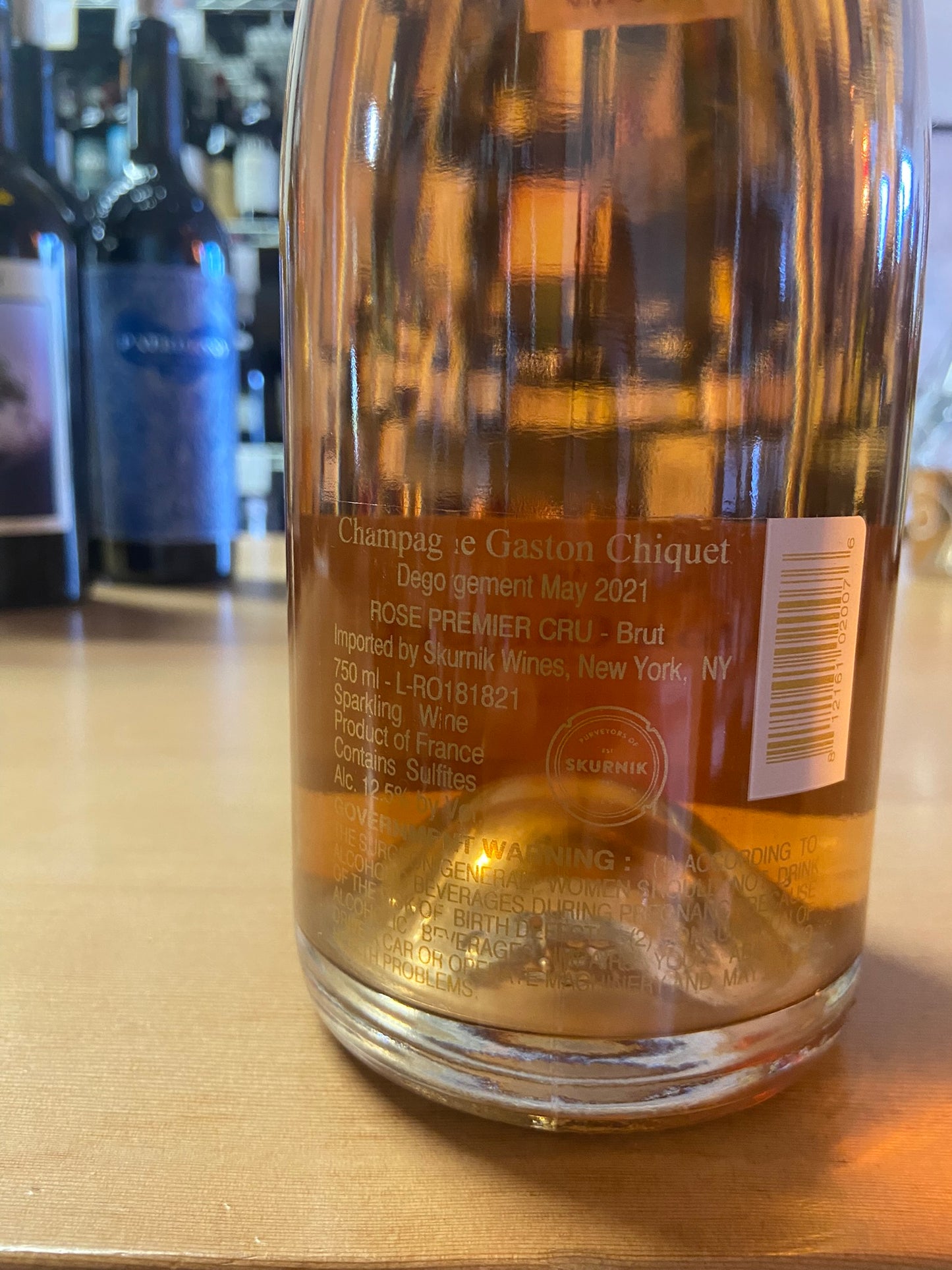 GASTON CHIQUET NV Champagne 'Rose Premier Cru' (Champagne, France)