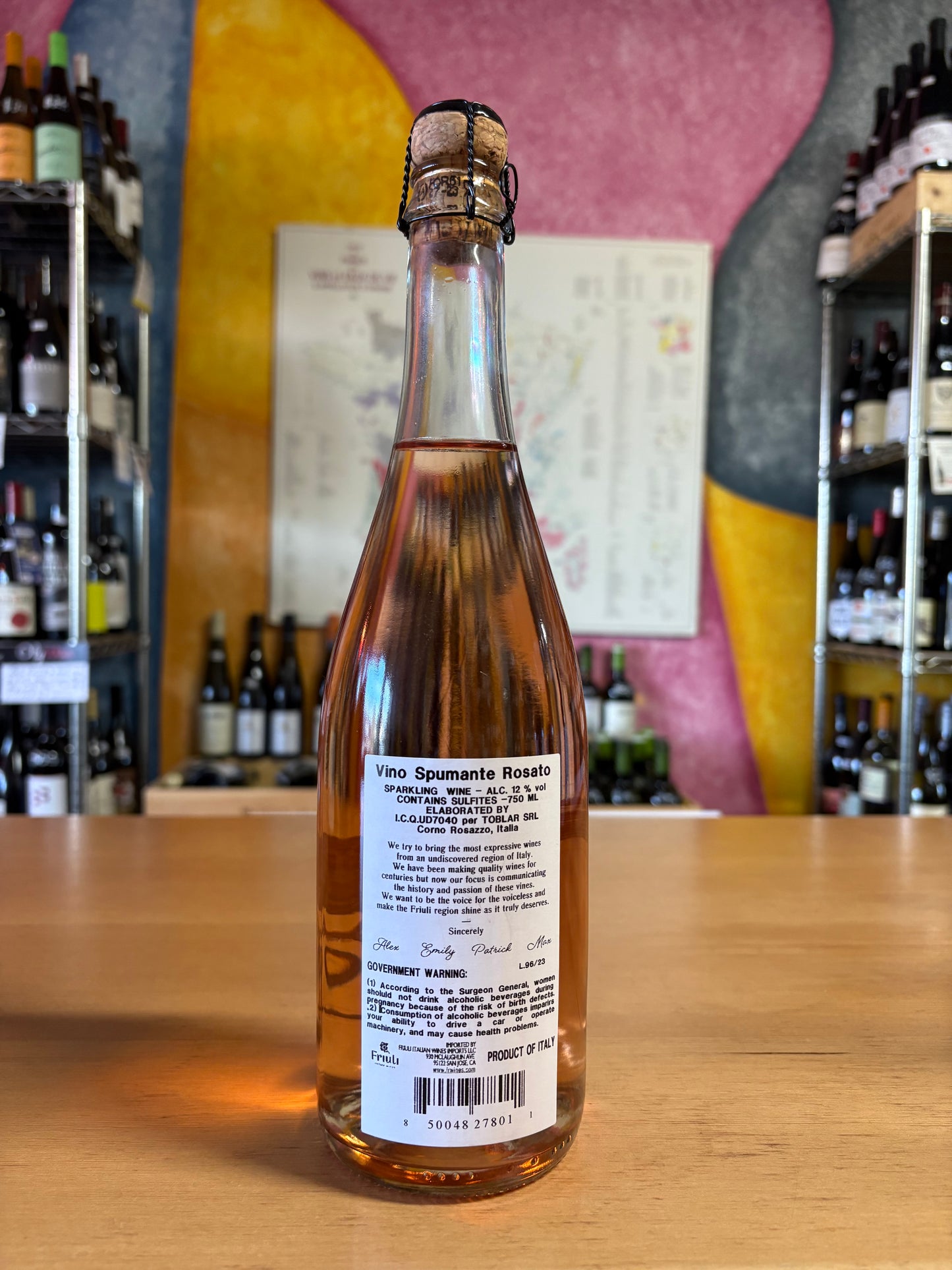 TOBLAR NV Vino Spumante Brut Rosato (Friuli, Italy)