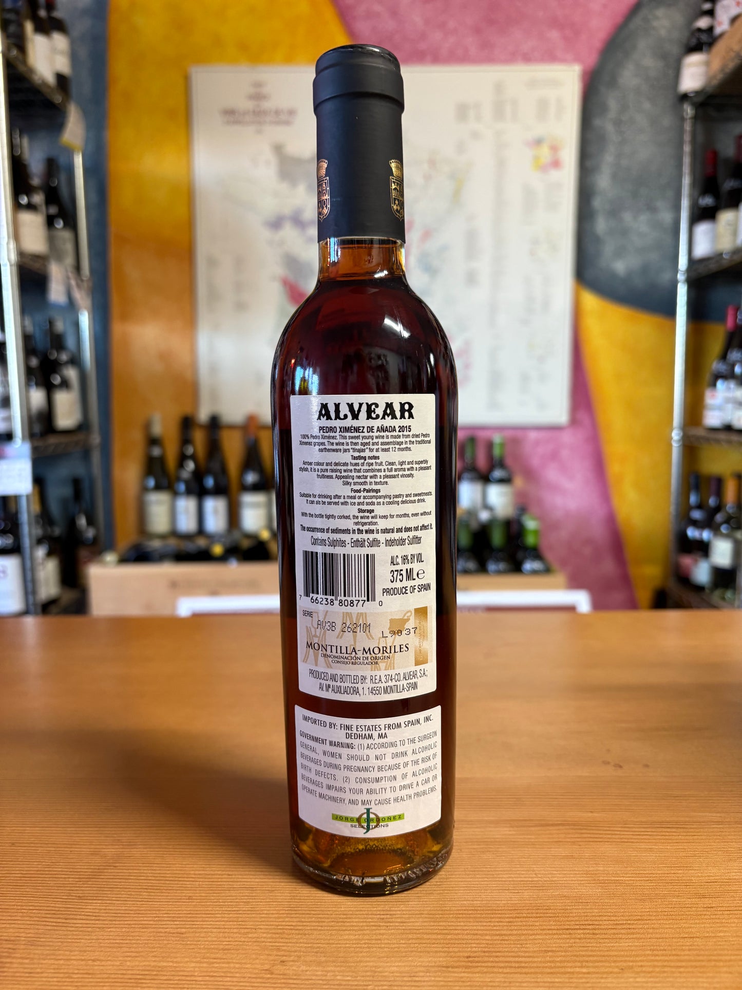 ALVEAR 2015 Pedro Ximénez 'De Anada' (Montilla Moriles, SP)