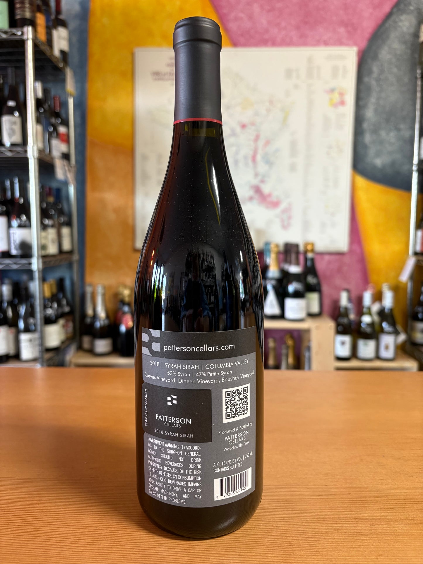 PATTERSON CELLARS 2018 Syrah Sirah (Colombia Valley, WA)