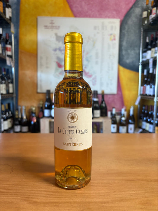 LA CLOTTE-CAZALIS 2015 Sauternes 375mL (Bordeaux, FR)