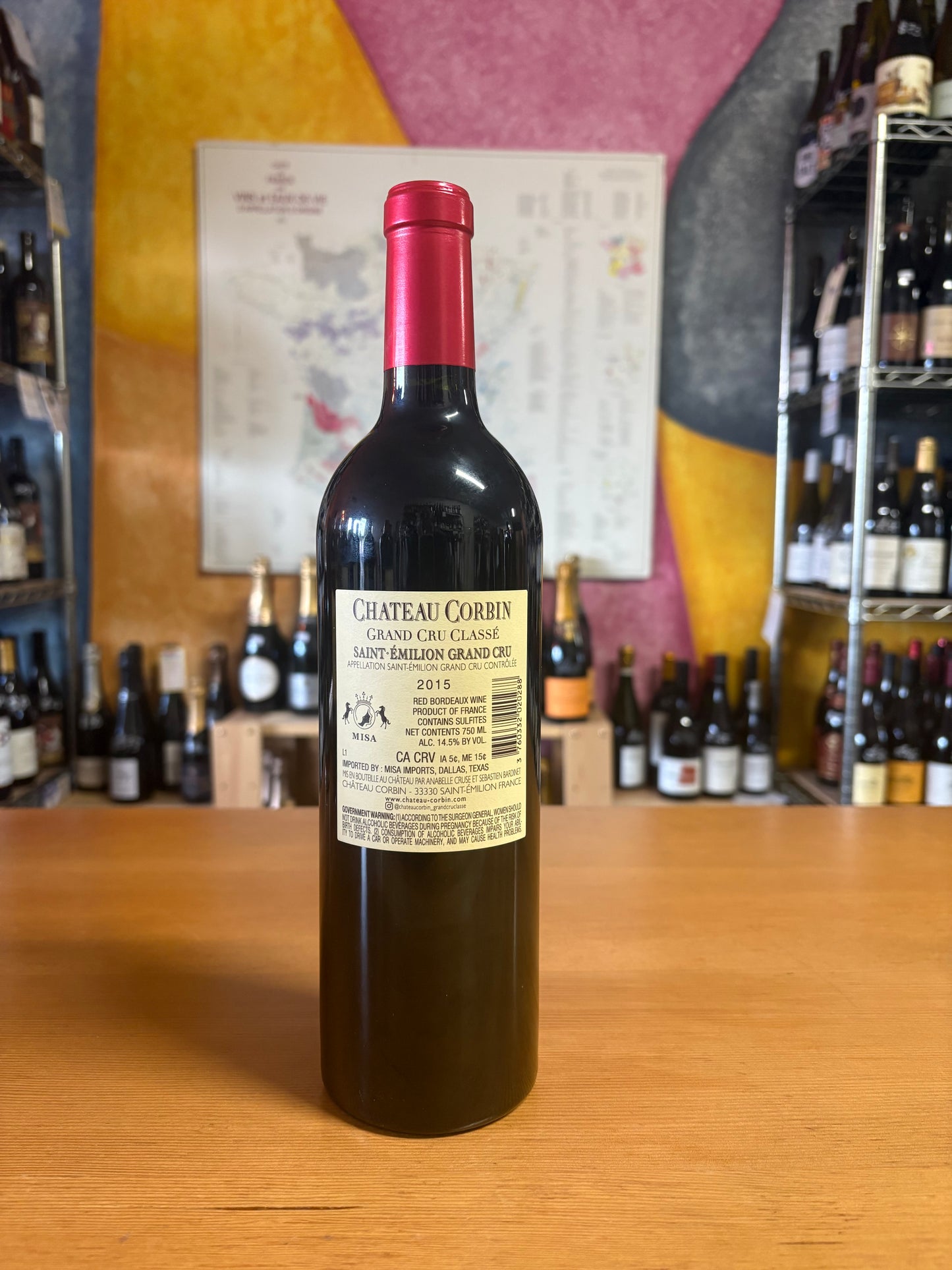 CHATEAU CORBIN 2015 St. Emilion Grand Cru Classe (Bdx, FR)