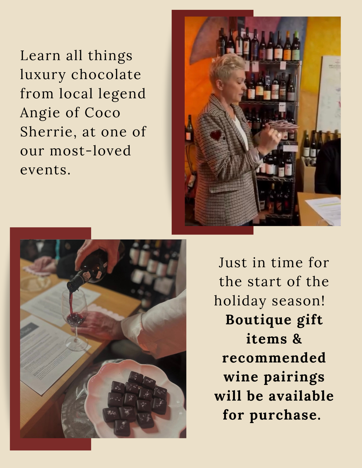 A Chocolate & Wine Event with Coco Sherrie