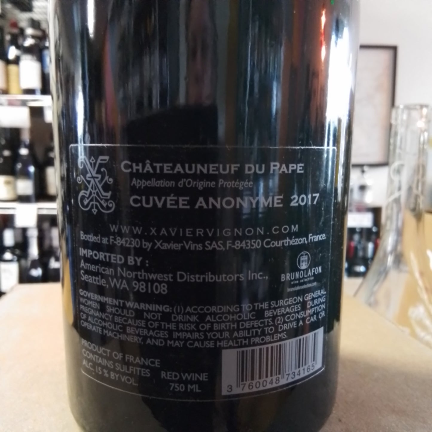 XAVIER VIGNON 2017 Chateauneuf-du-Pape Red Blend 'Cuvee Anonyme' (Rhone, France)