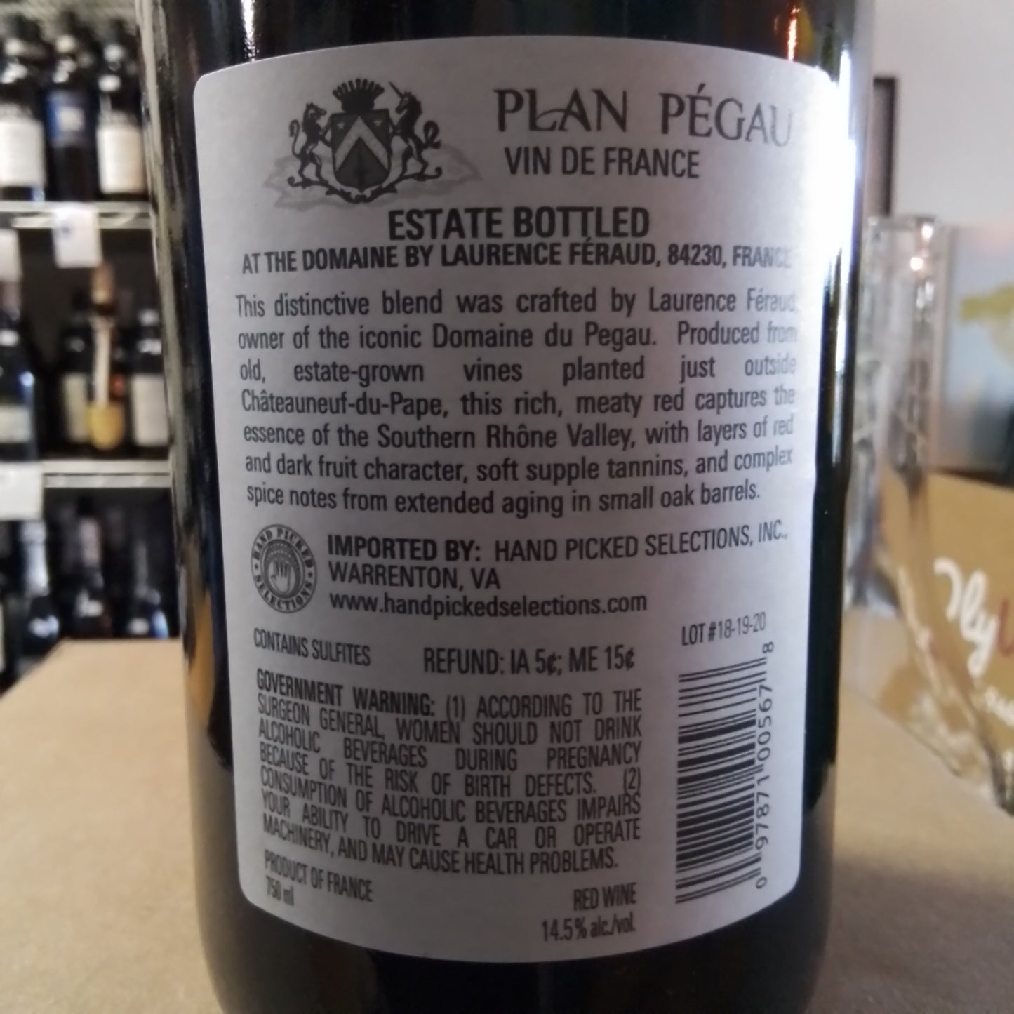 DOMAINE DE PEGAU NV 'Plan Pegau' Red Blend (Rhone, France)