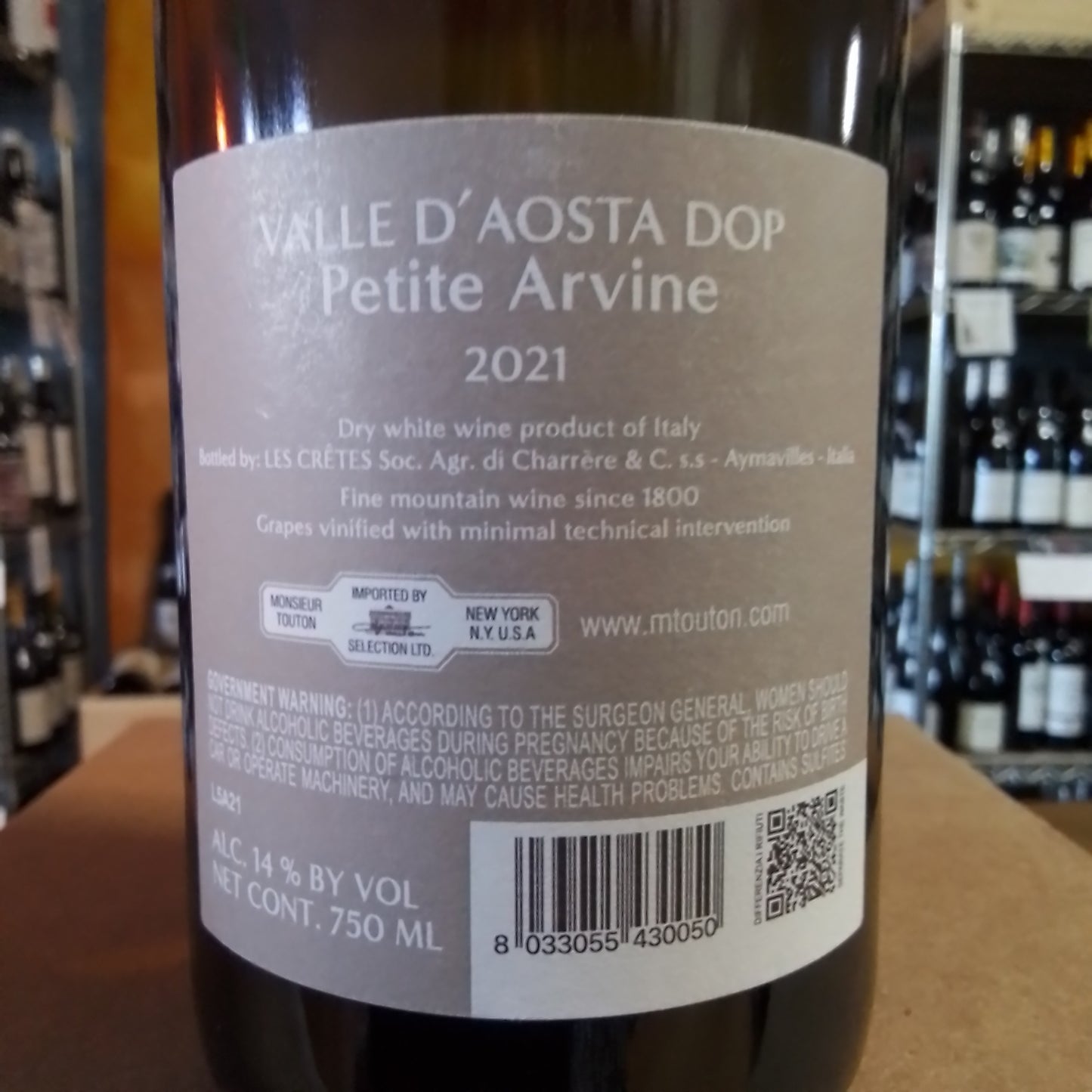 LES CRETES 2021 White Wine 'Petite Arvine' (Italy)