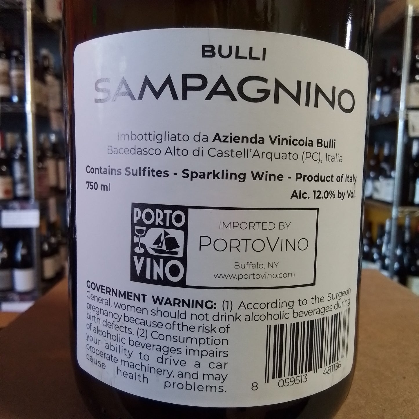 BULLI NV Sparkling White Blend 'Sampagnino' (Italy)