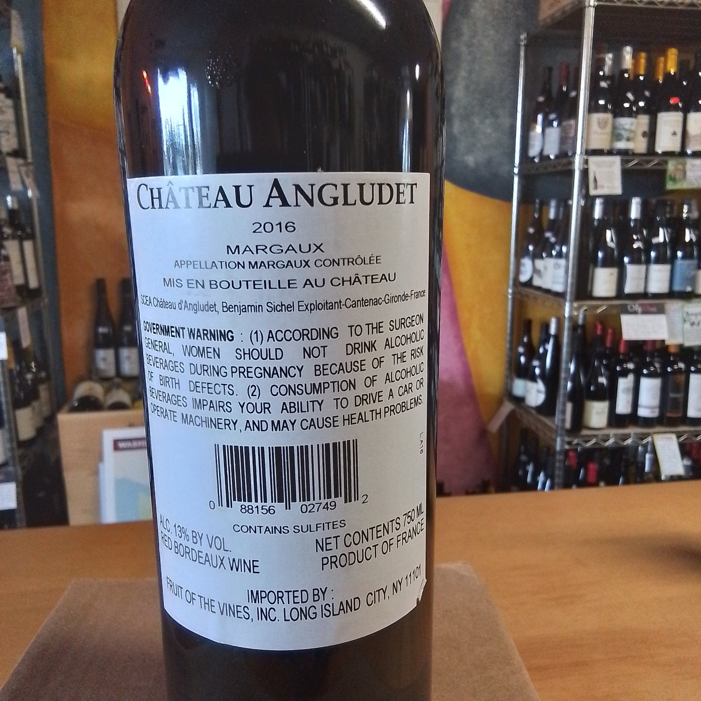 CHATEAU ANGLUDET 2016 Red Blend 'Margaux' (Bordeaux, France)