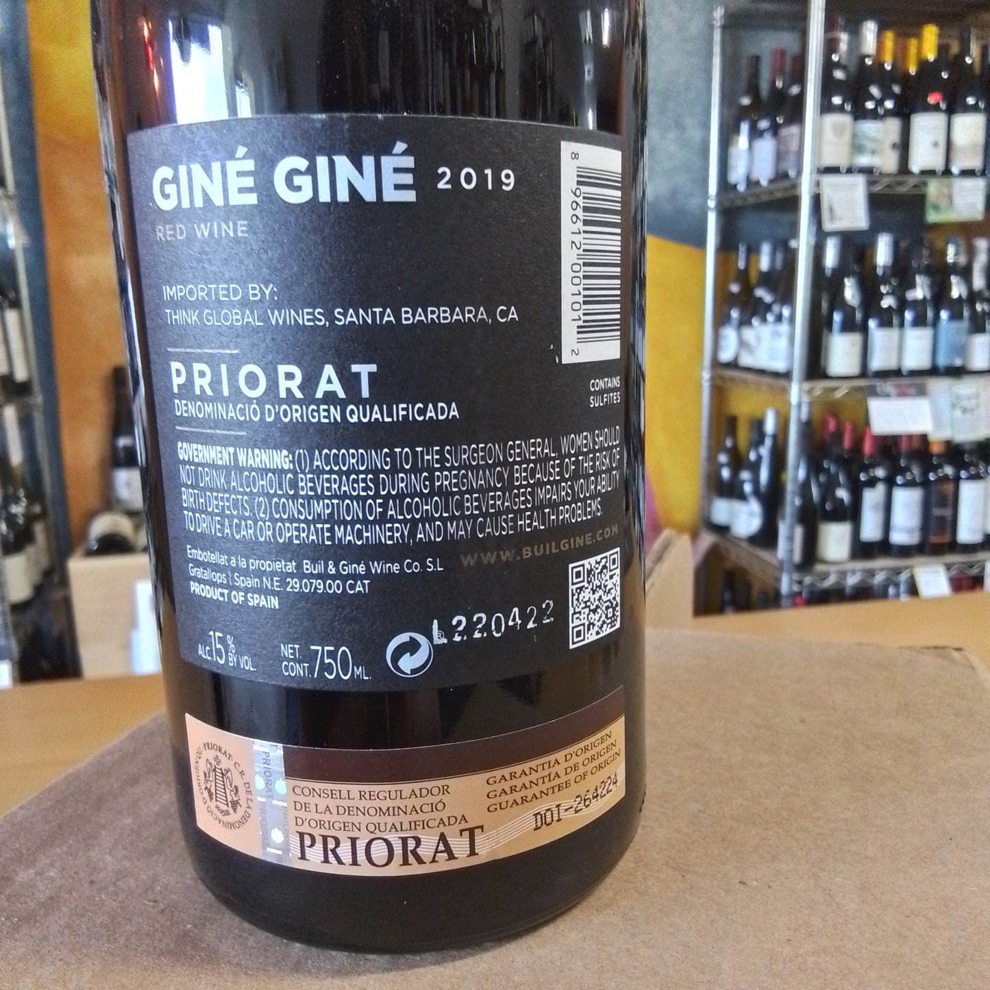 BUIL & GINE 2019 Red Blend 'Gine Gine' (Priorat, Spain)