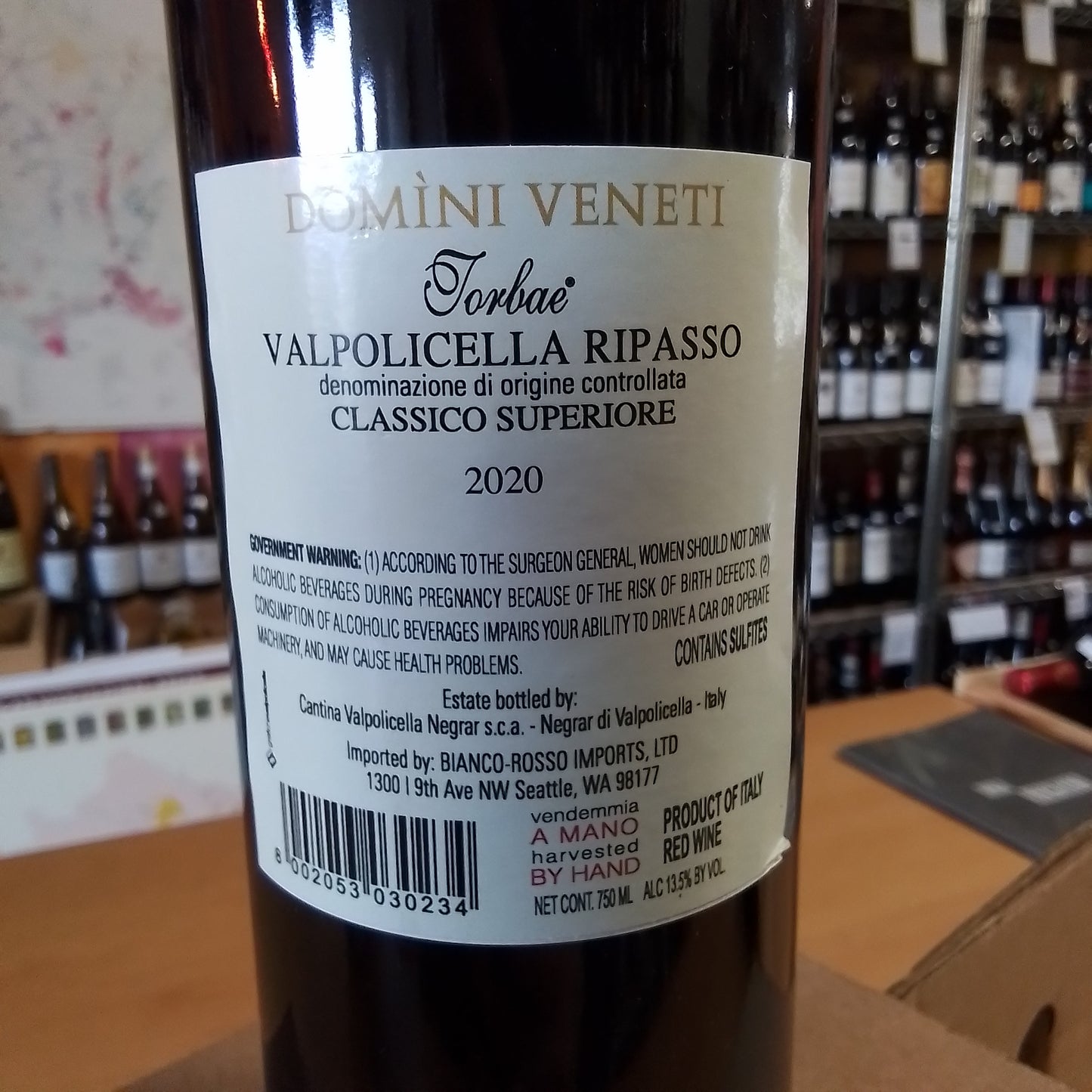 DOMINI VENETI 2020 Red Blend 'Torbae Valpolicella Classico Superiore Ripasso' (Veneto, Italy)