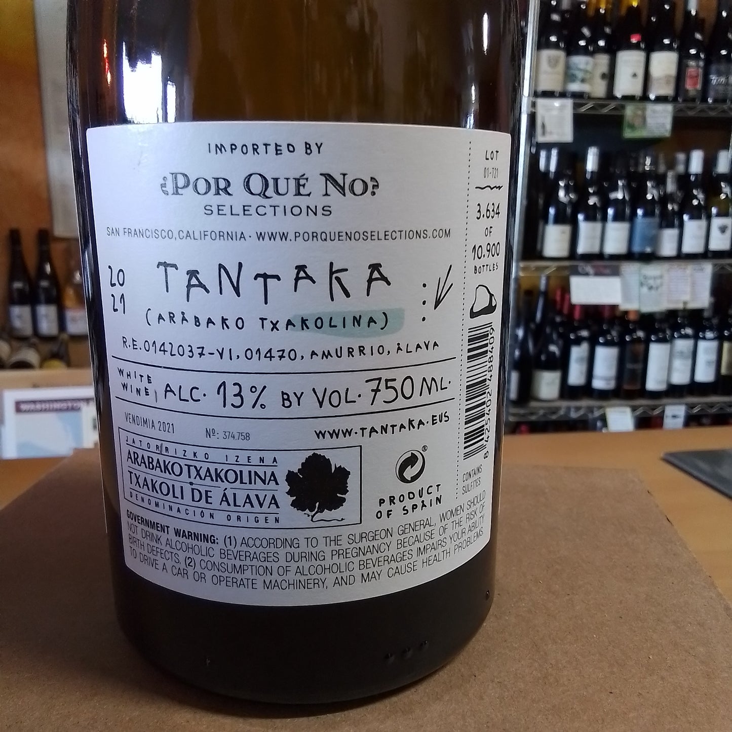 JUANJO TELLAETZE 2021 White Wine 'Tantaka' (País Vasco, Spain)