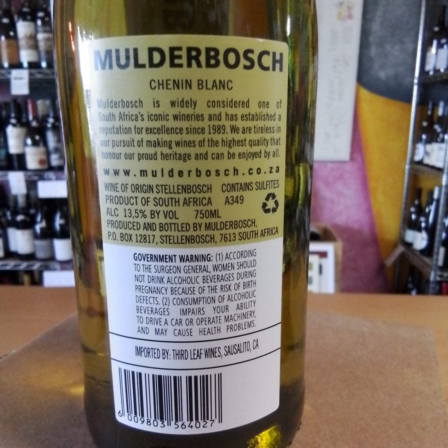 MULDERBOSCH 2022 Chenin Blanc (South Africa)