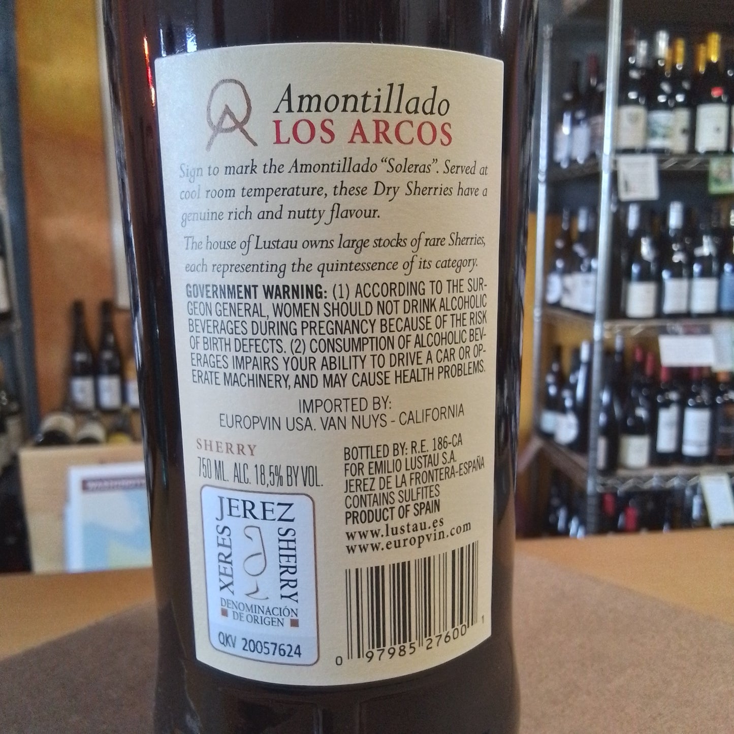 LUSTAU Amontillado Sherry 'Los Arcos Dry' (Andalucia, Spain)