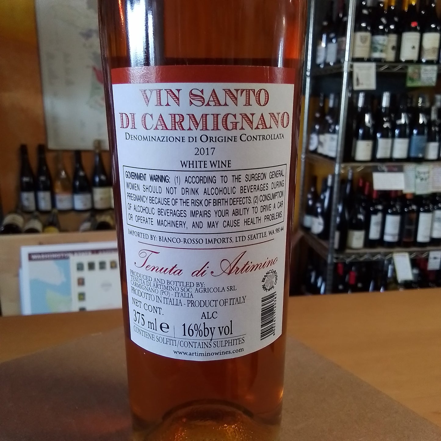 TENUTA DI ARTIMINO 2017 Sweet White Blend 'Vin Santo di Carmignano' (Tuscany, Italy)