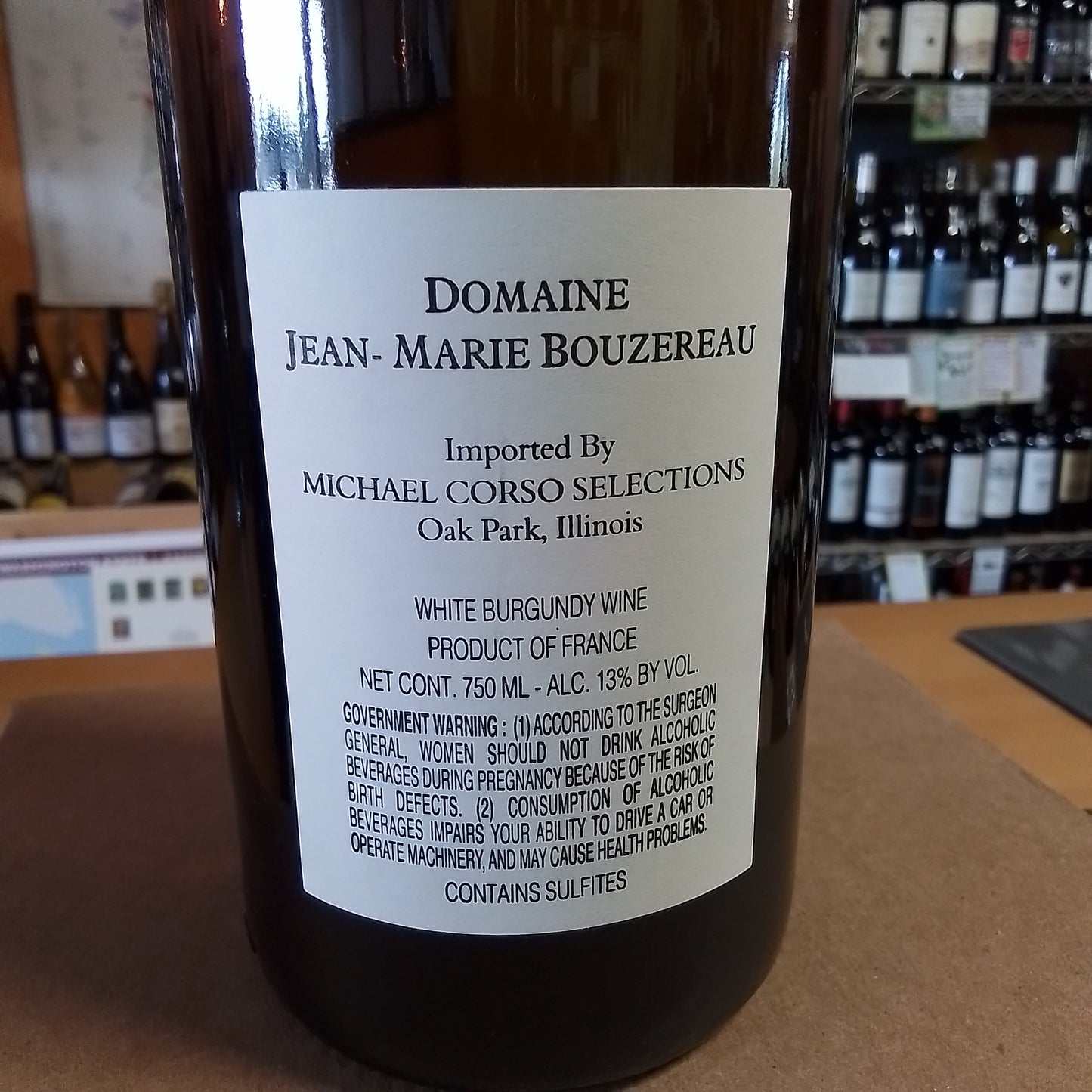 DOMAINE JEAN MARIE BOUZEREAU 2019 Chardonnay (Meursalt, France)