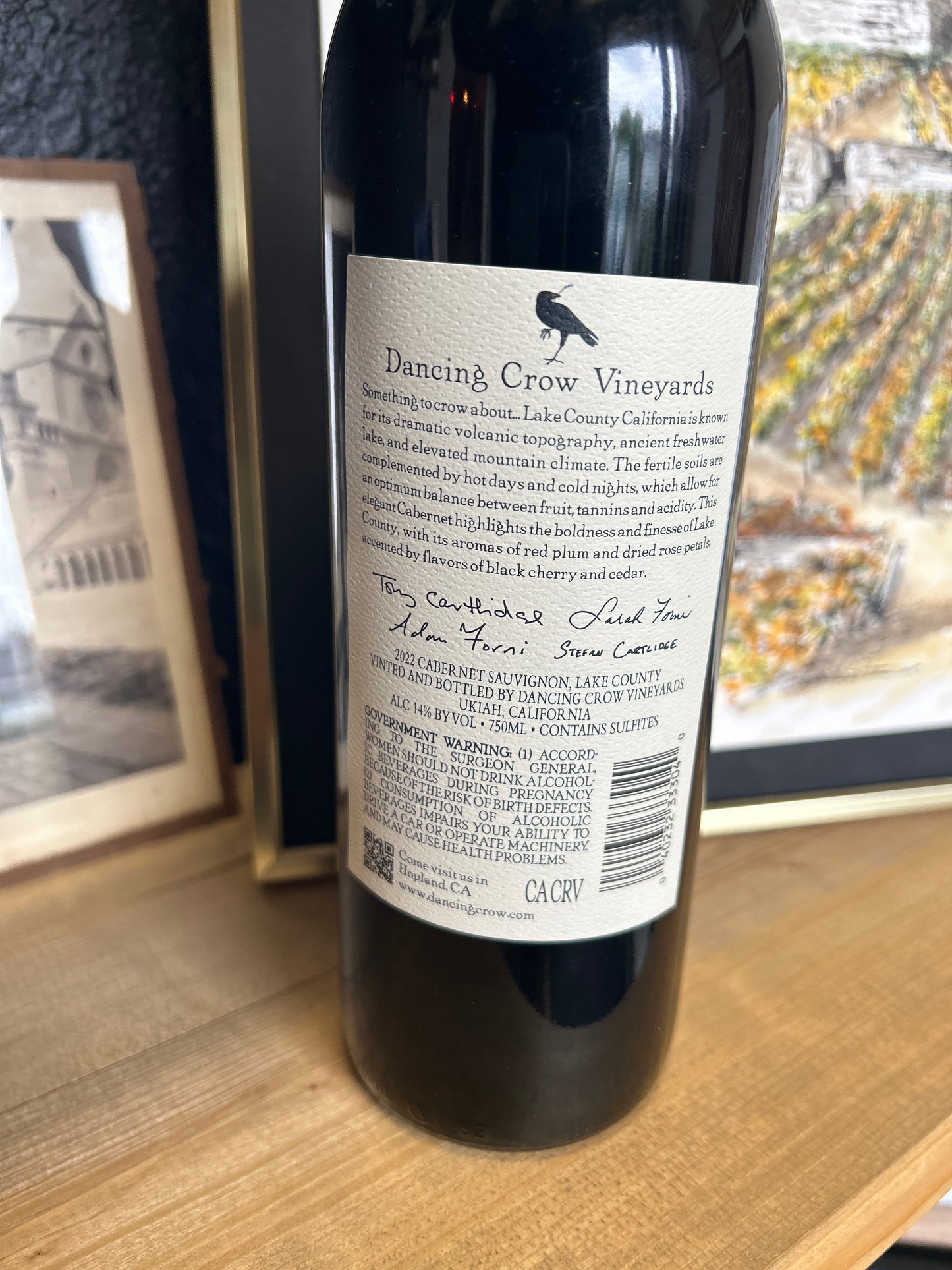 DANCING CROW VINEYARDS 2022 Cabernet Sauvignon 'Kelsey Bench' (Lake County, CA)