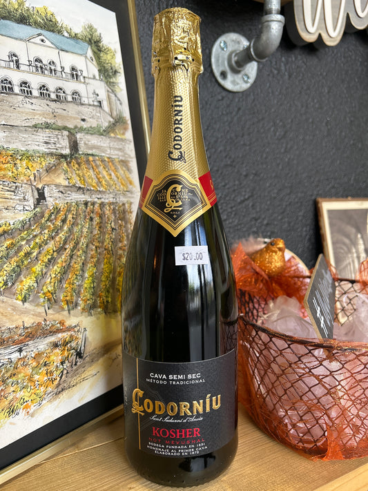 CODORNIU Cava 'Semi Sec' KOSHER (Sparkling Wine, Spain)