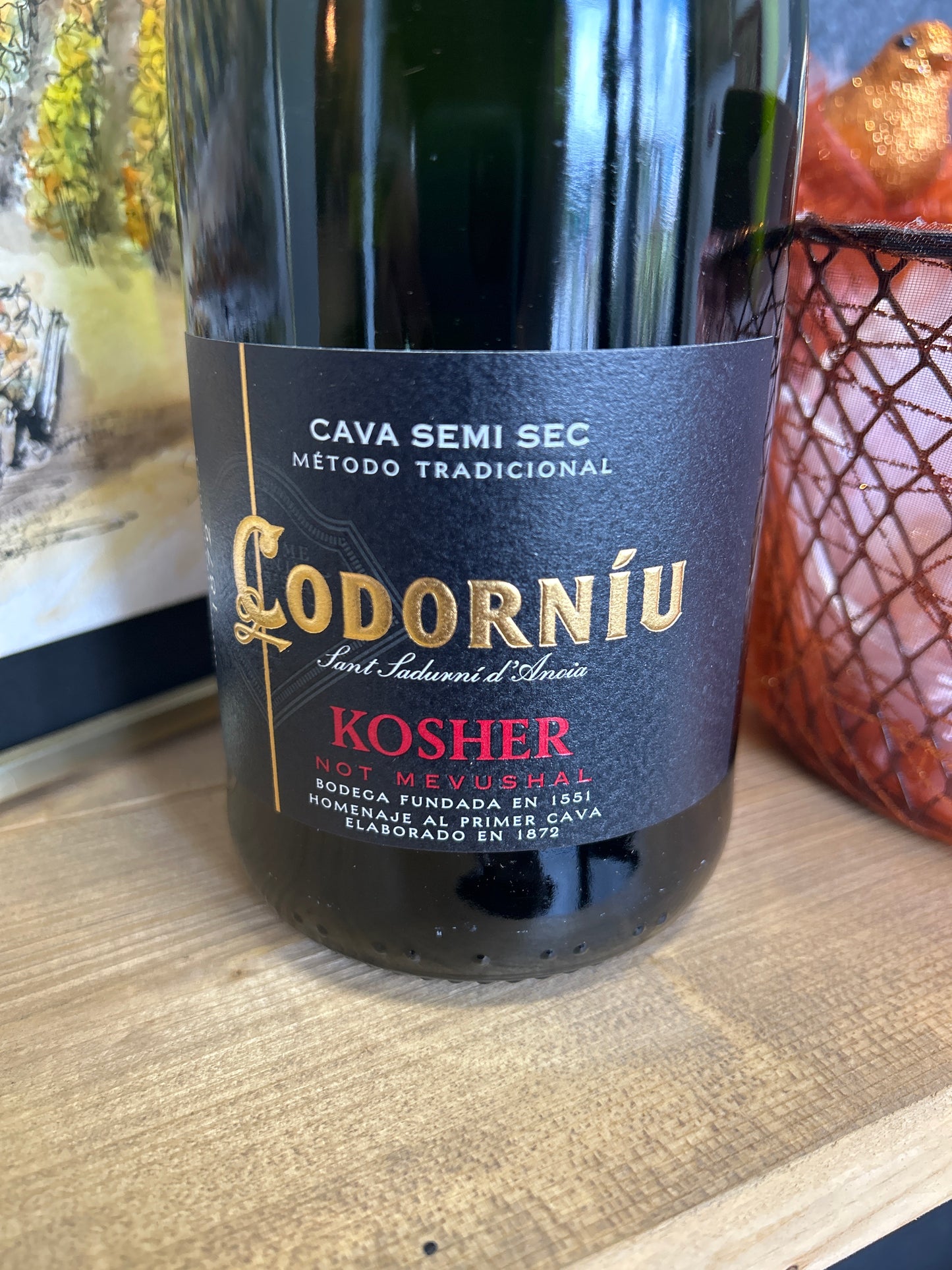 CODORNIU Cava 'Semi Sec' KOSHER (Sparkling Wine, Spain)