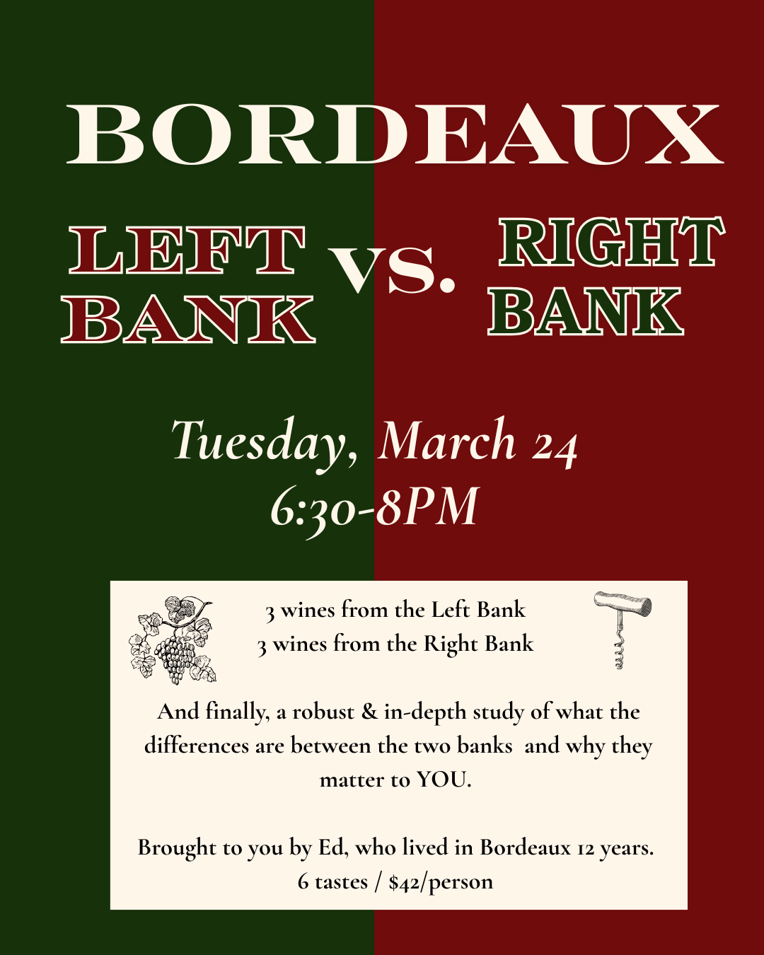 BORDEAUX CLASS: Left Bank vs. Right Bank