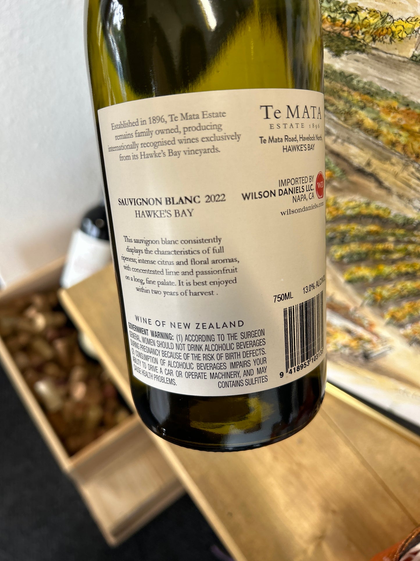 TE MATA 2022 Sauvignon Blanc (Hawk’s Bay, New Zealand)