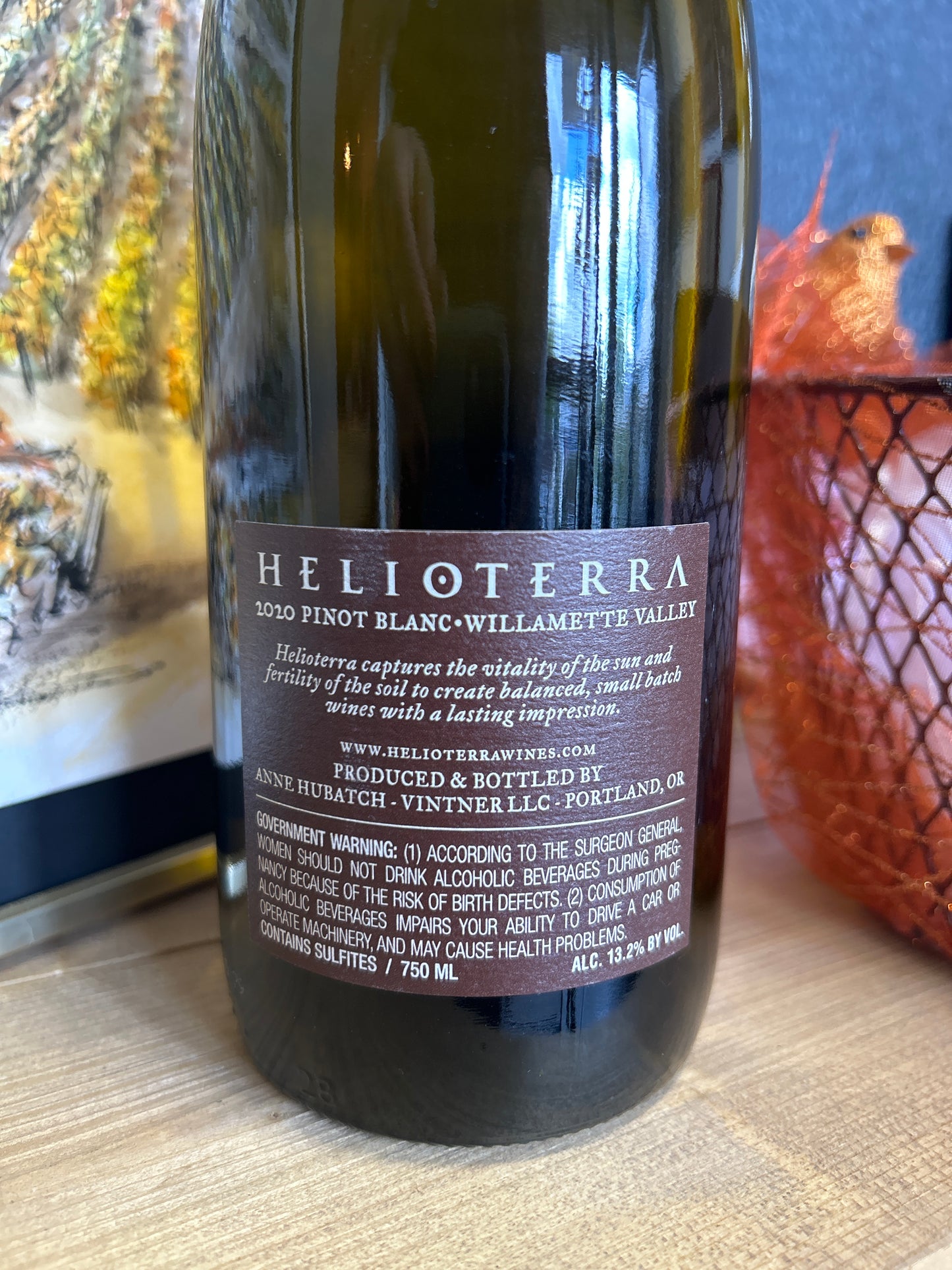 HELIOTERRA 2020 Pinot Blanc (Willamette Valley, OR)