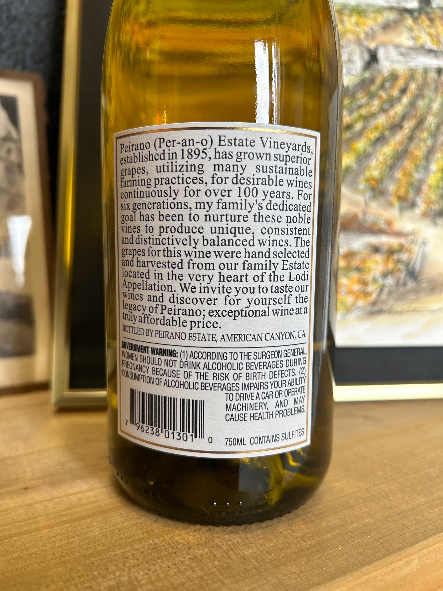 PEIRANO ESTATE 2021 Chardonnay ‘Heritage Collection’ (Lodi, CA)