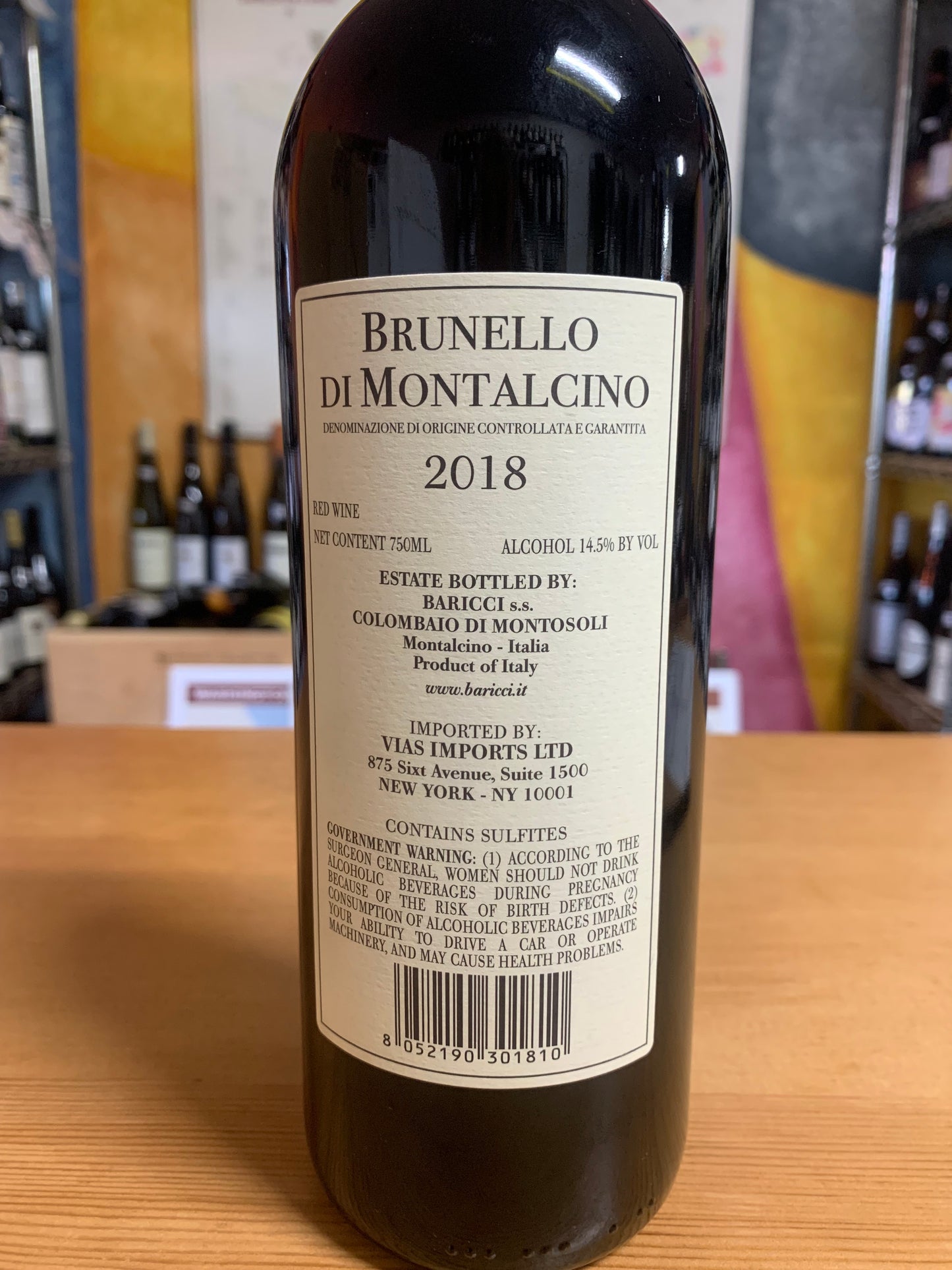 BARICCI 2018 Brunello di Montalcino 'Montosoli' (Tuscany, IT)