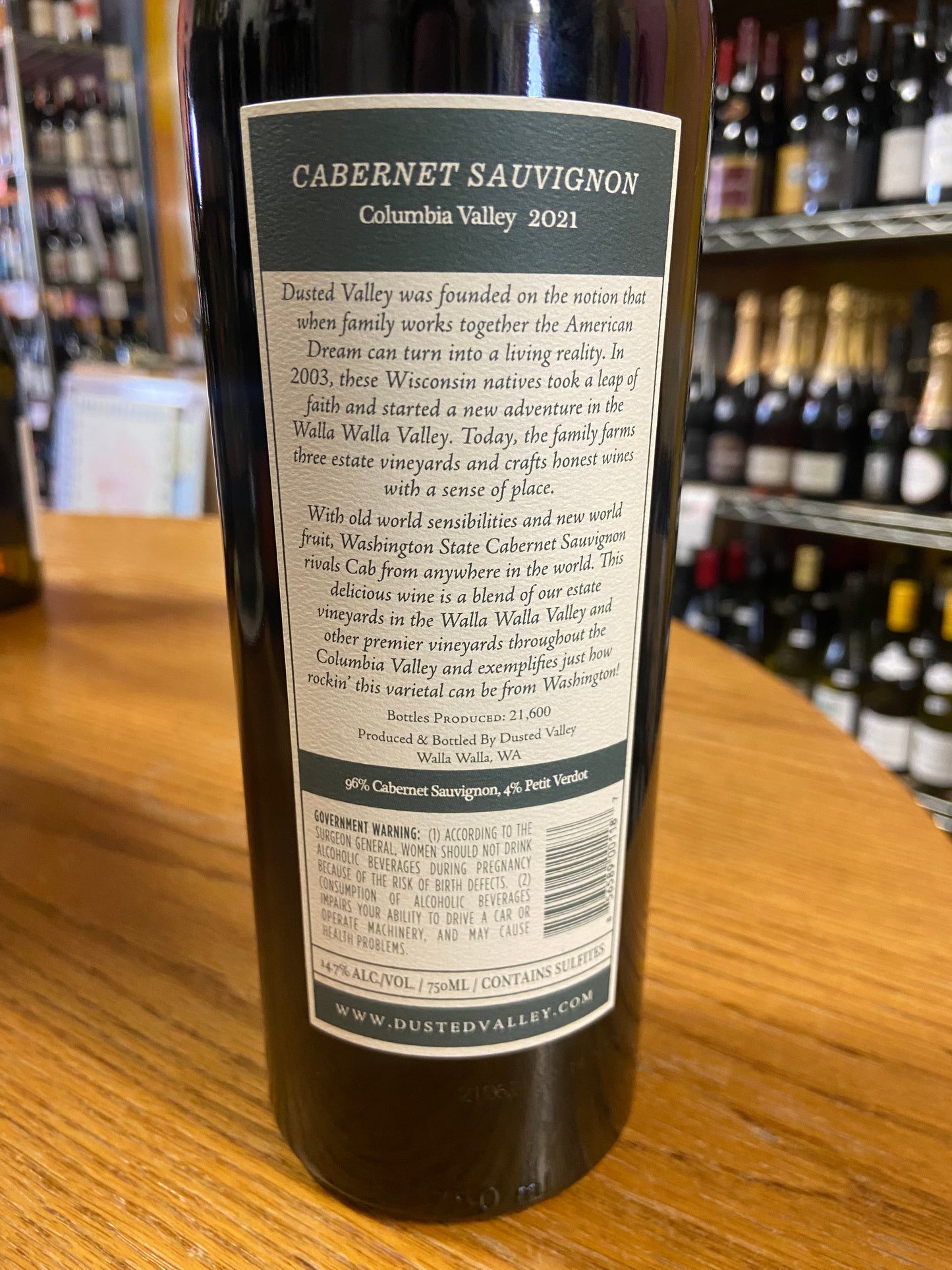 DUSTED VALLEY 2021 Cabernet Sauvignon (Columbia Valley, WA)